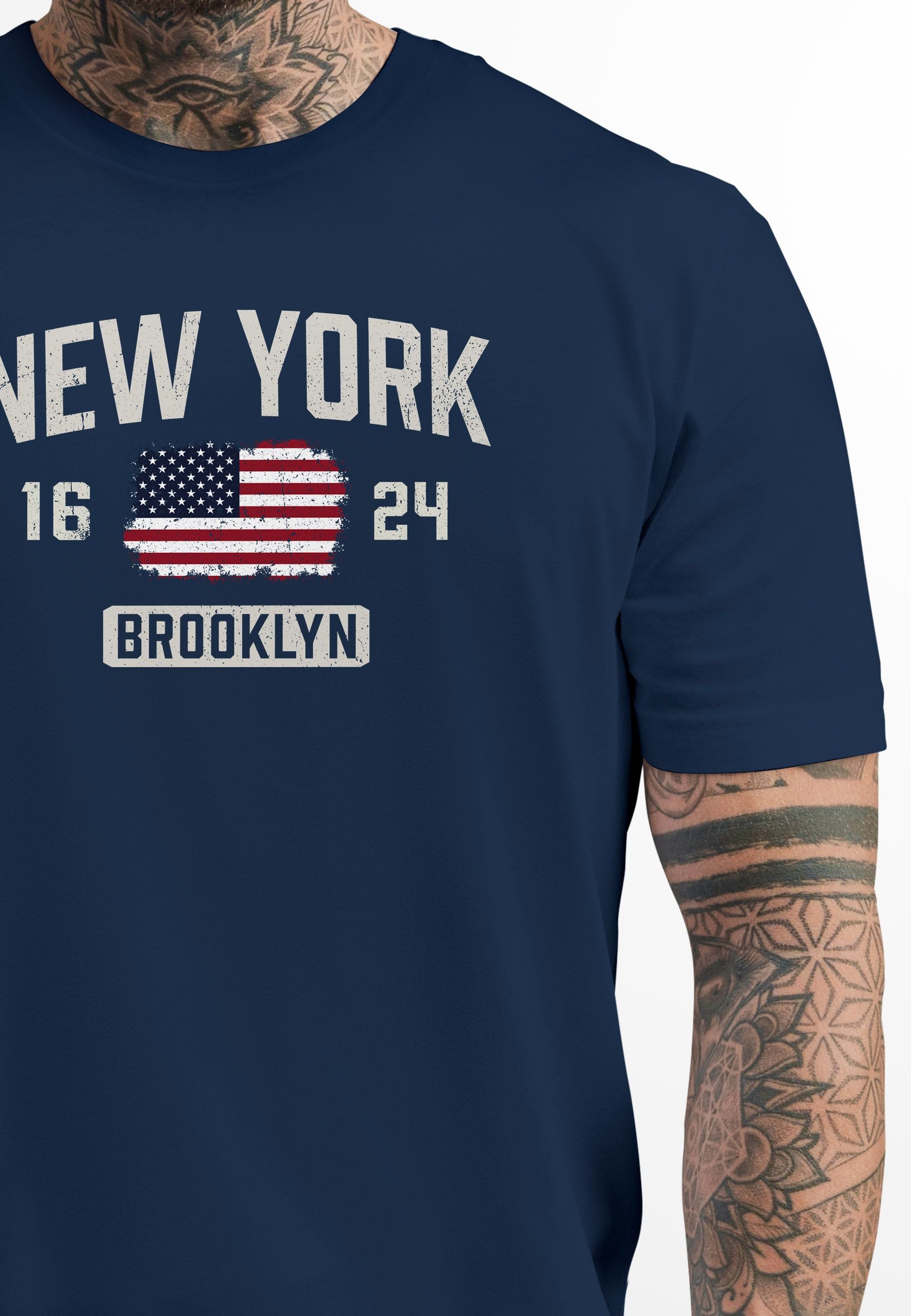 Neverless Print-Shirt Herren T-Shirt New York günstig online kaufen