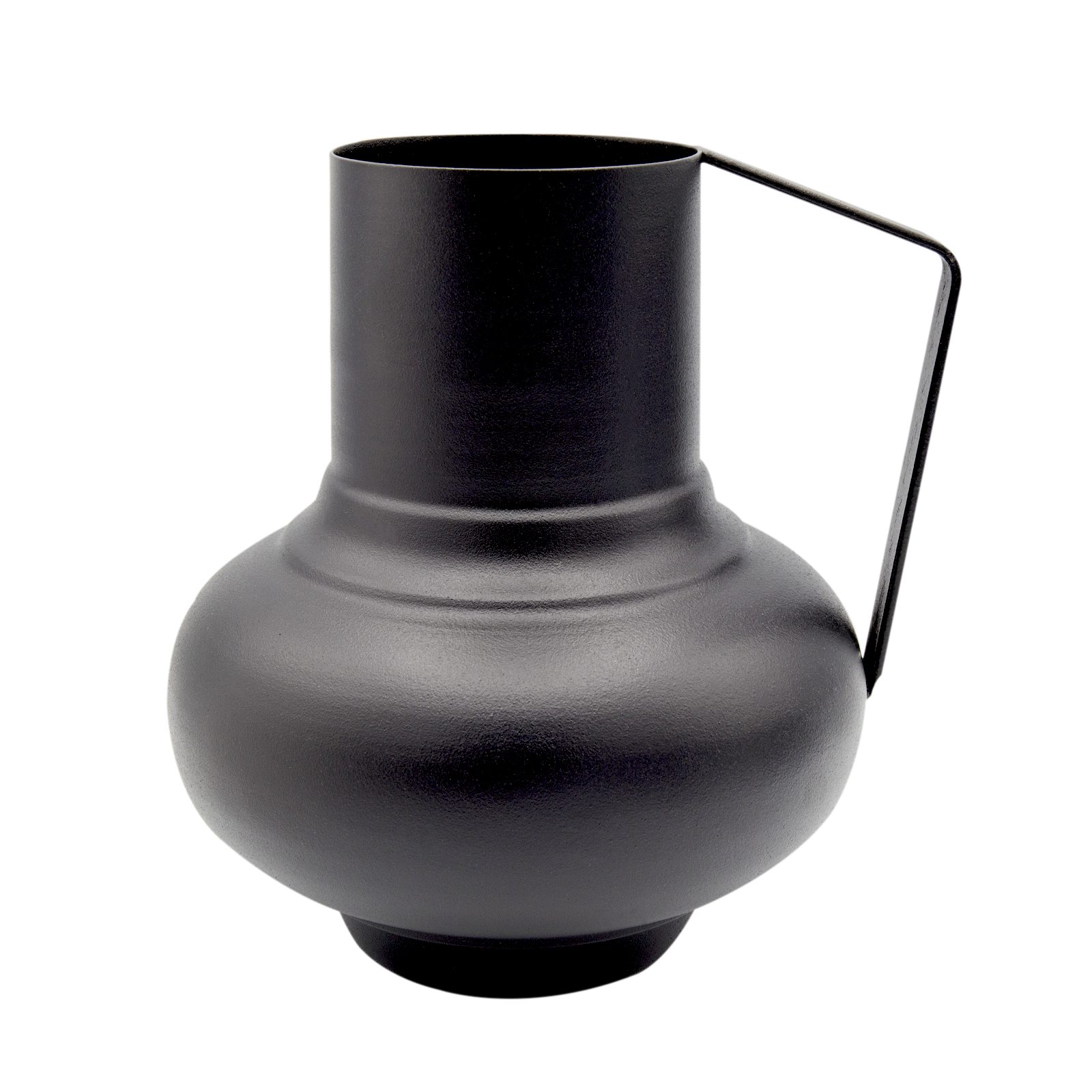 LaLe Living Dekovase Krug Vaso in Schwarz, 16 x 19 cm, aus Eisen. € 29,90