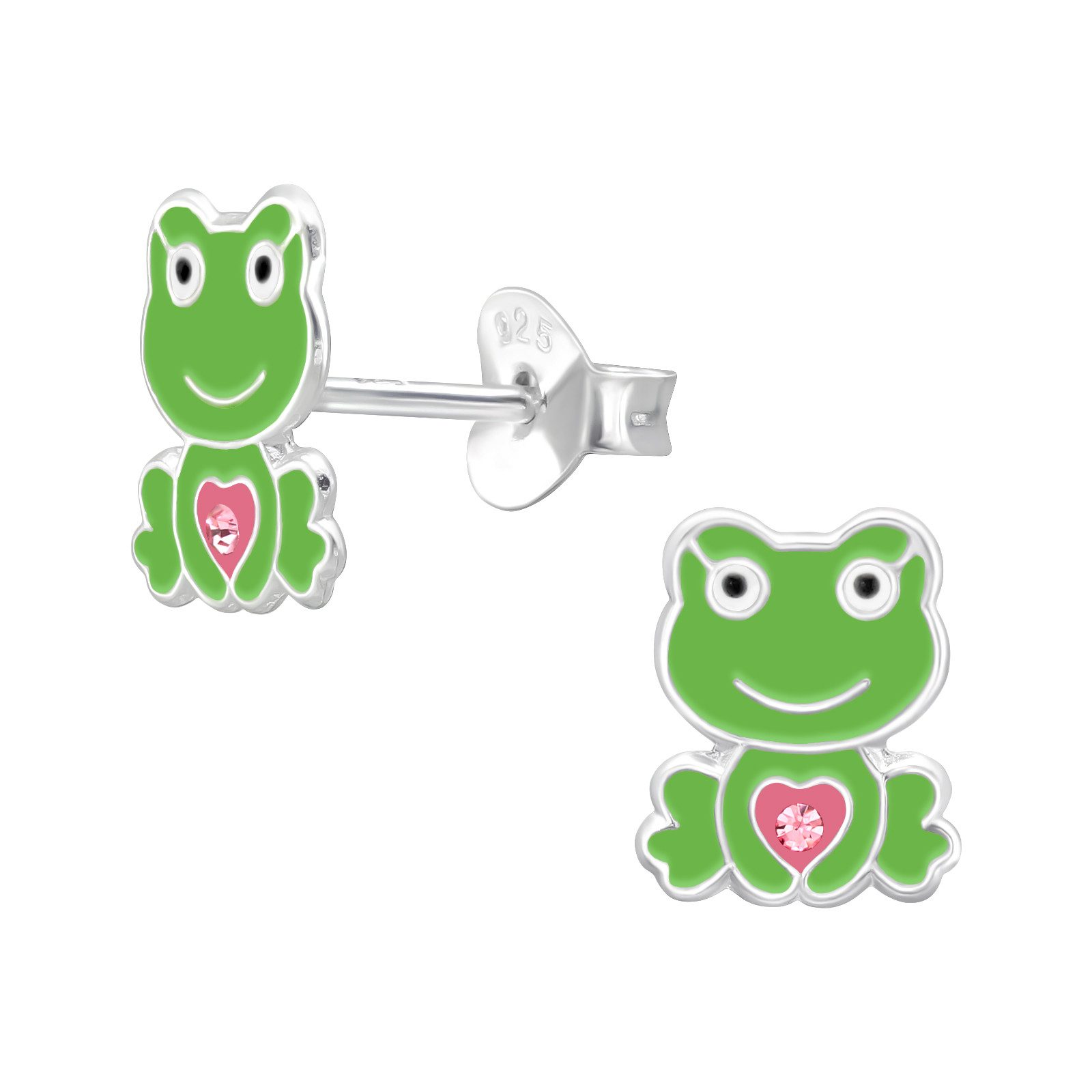 ALEXANDER YORK Paar Ohrstecker FROSCH hellgrün, günstig online kaufen