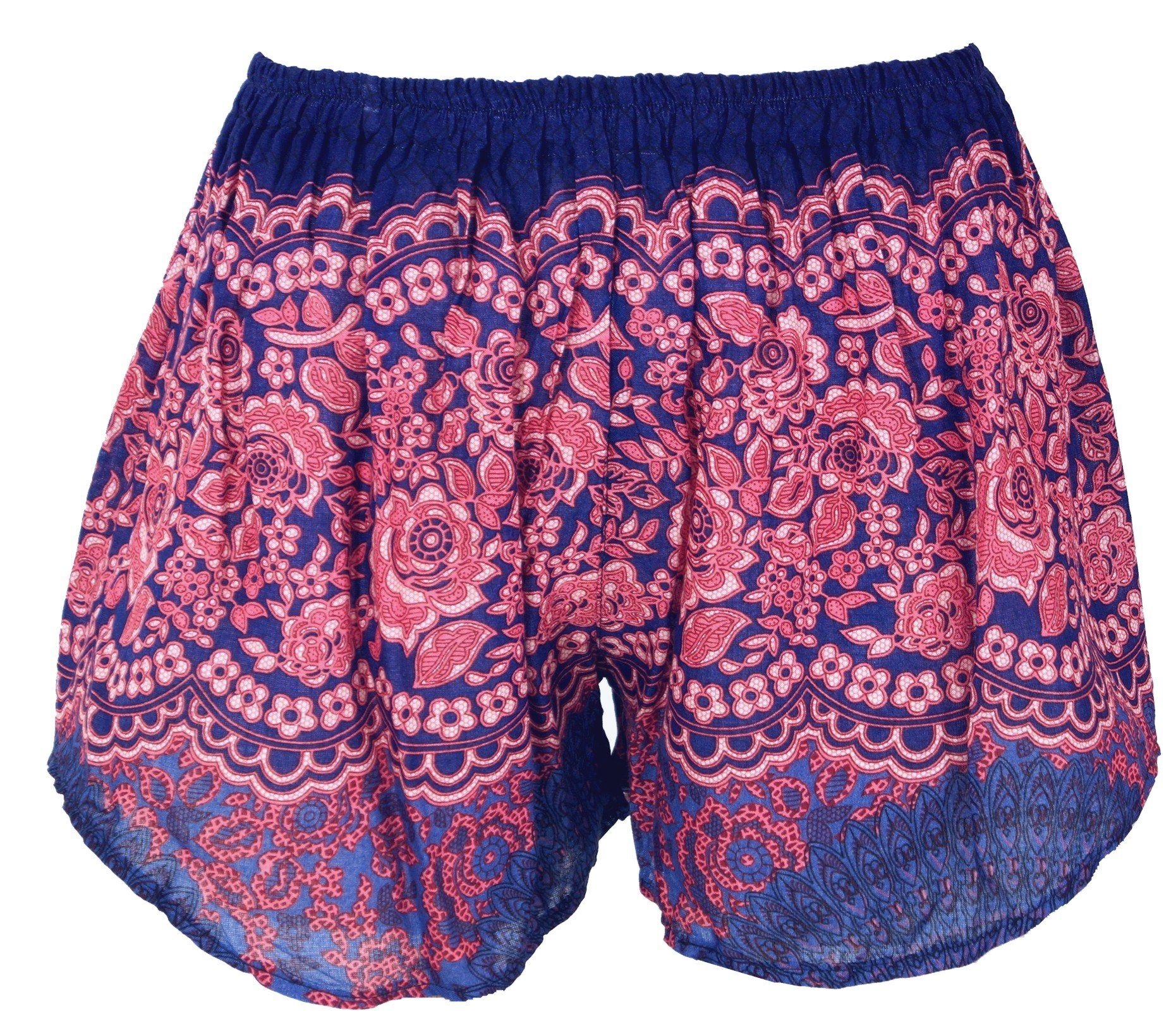 Guru-Shop Hose & Shorts Leichte Pantys, Print Shorts - pink/blau alternative Bekleidung