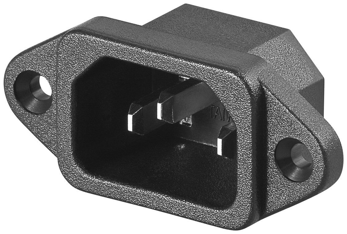 Goobay Goobay AC-Einbaustecker - Anschluss für Kaltgerätekabel USB-Kabel