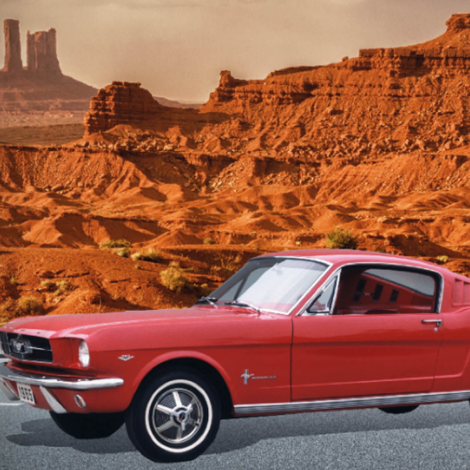SkyBrands Bettwäsche Ford Mustang Canyon Adventure, Renforcé, 2 teilig, Oldtimer, Auto, Wendoptik – Bild 4 von 4