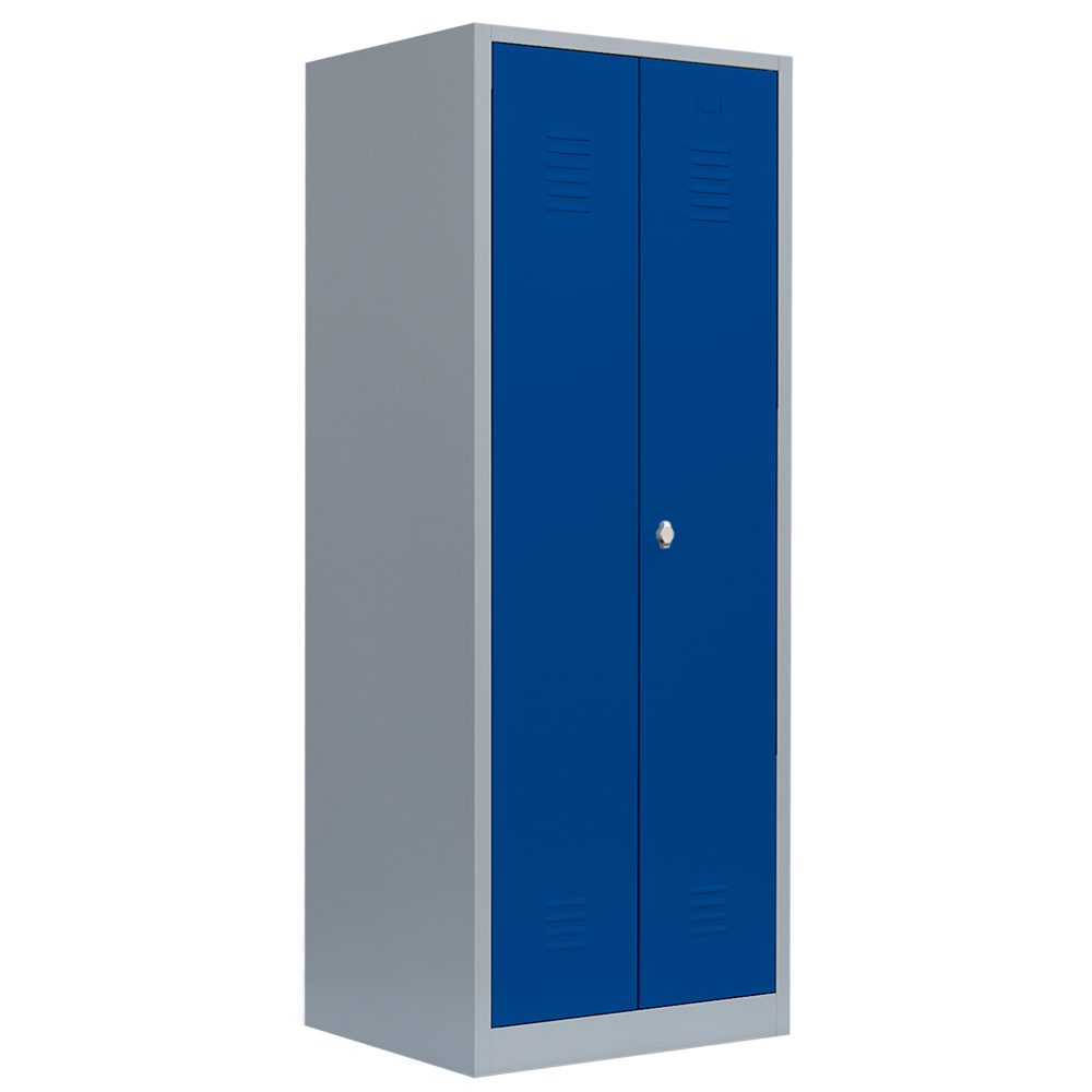 Steelboxx Mehrzweckschrank Kleider Wäsche Geräteschrank - 2 Abteile - Putzmittelschrank (1-St) Komplett verschweißt und montiert - keine Montage erforderlich