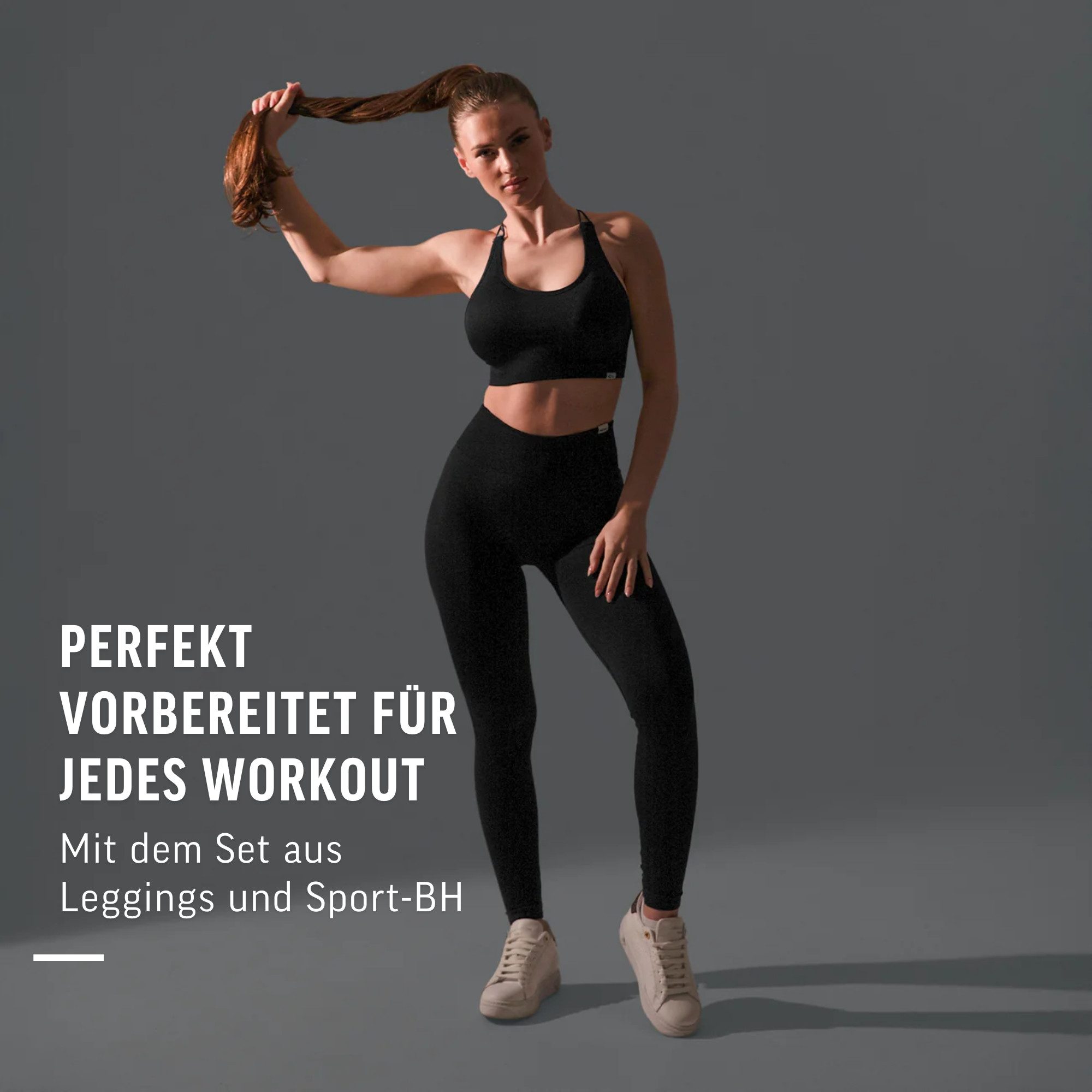 Smilodox Leggings Klea Set mit Sport-BH mit Scrunch und Booty Effekt, Gym Squatproof Anticellulite Figurformend Fitness Gym Alltag