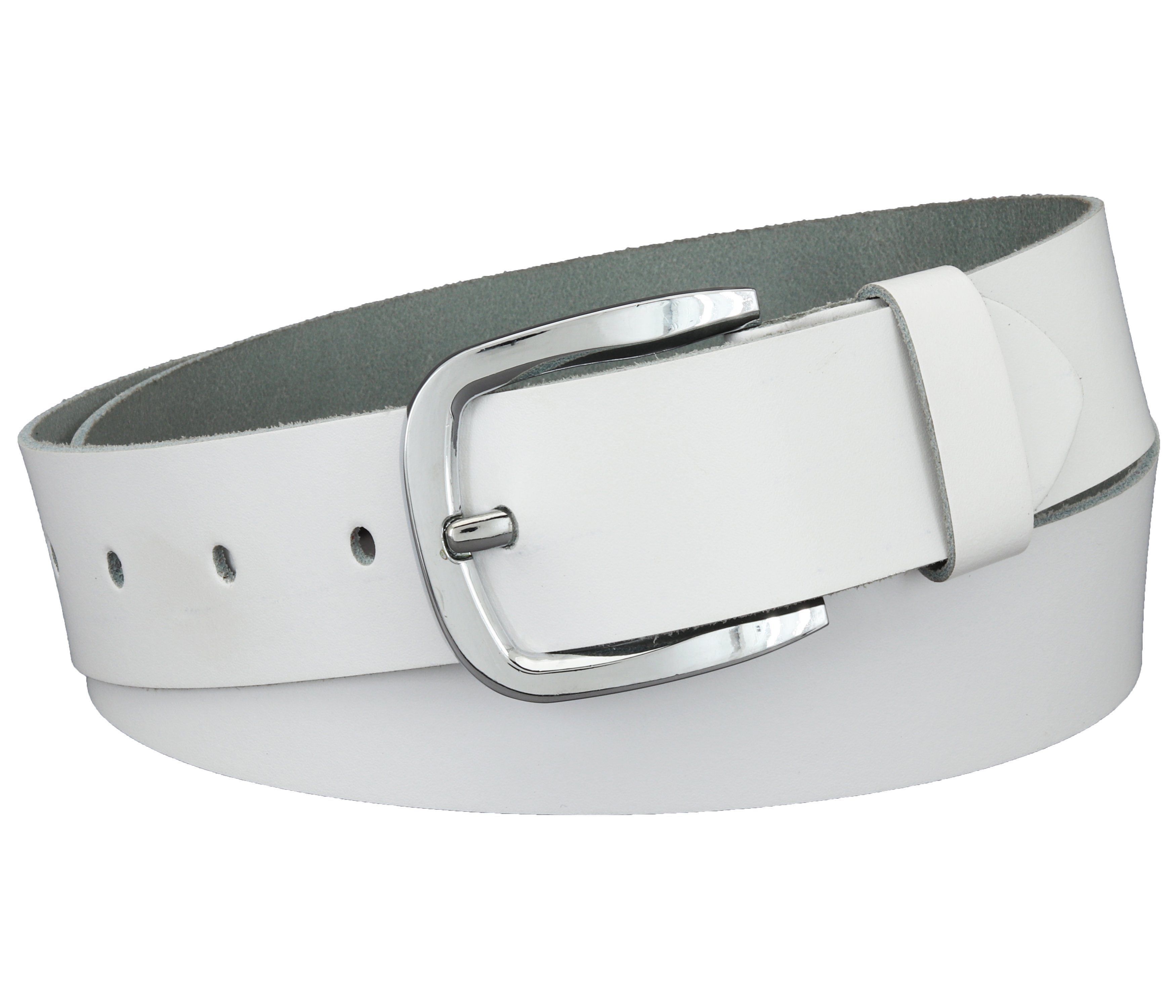 COLOGNEBELT Ledergürtel OM516-SL-Weiss MADE IN GERMANY, günstig online kaufen