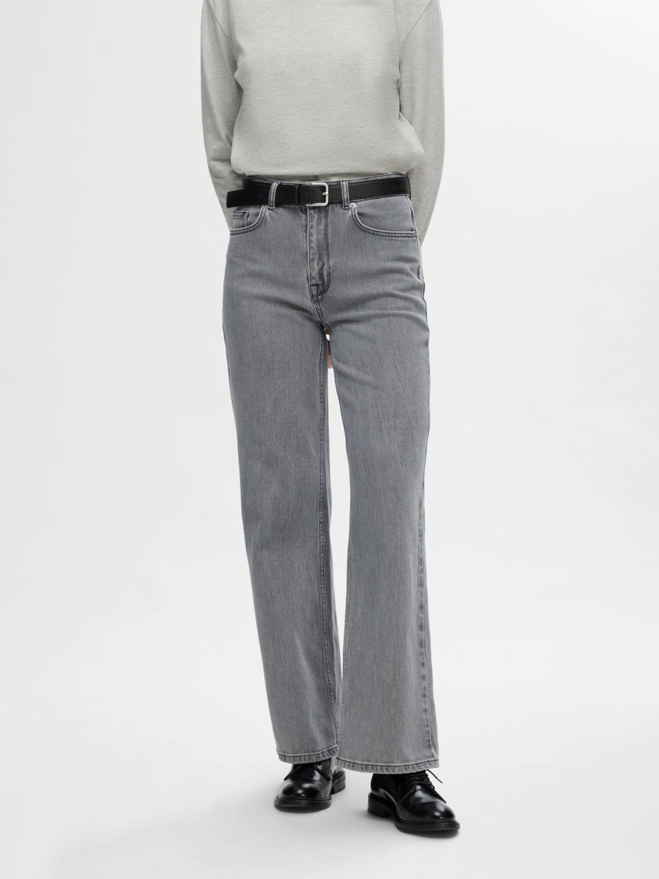 SELECTED FEMME Weite Jeans SLFALice (1-tlg) Plain/ohne Details