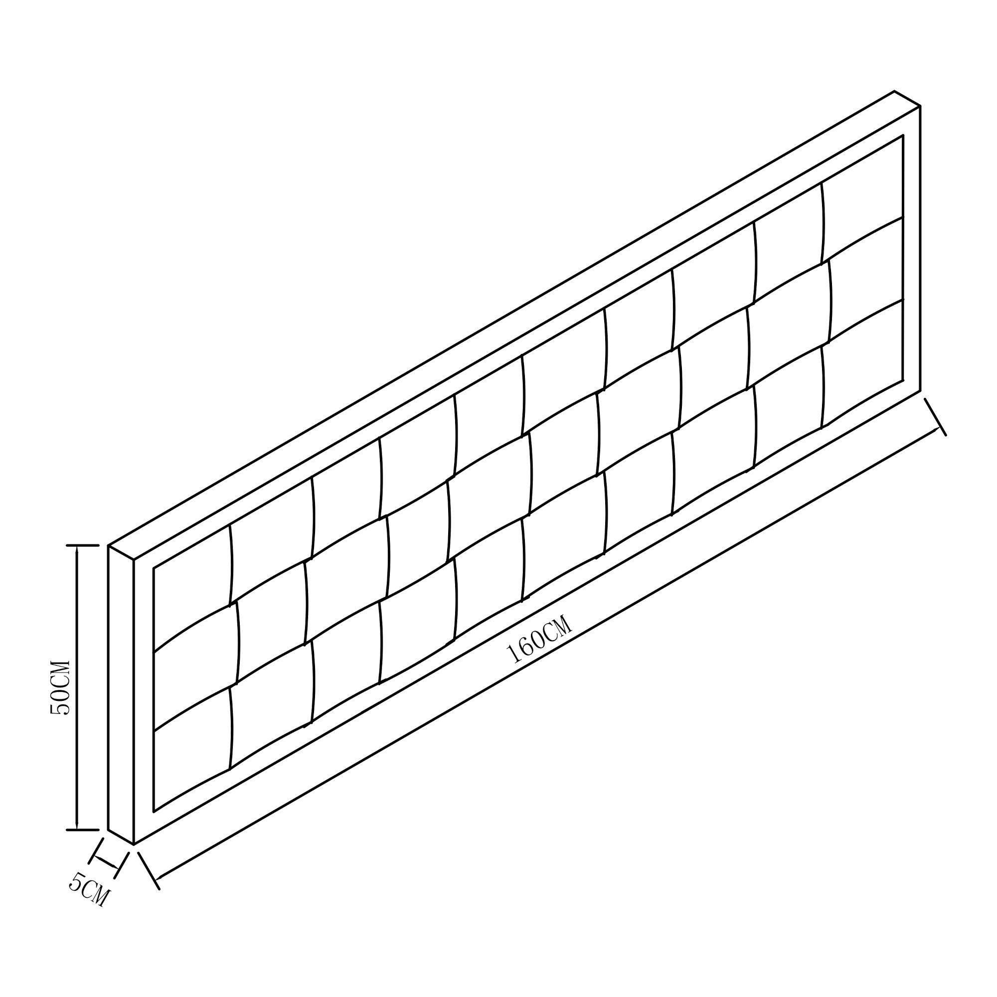 en.casa Kopfteil, »Tervo« gepolstert 160 x 50 cm Samt Grau