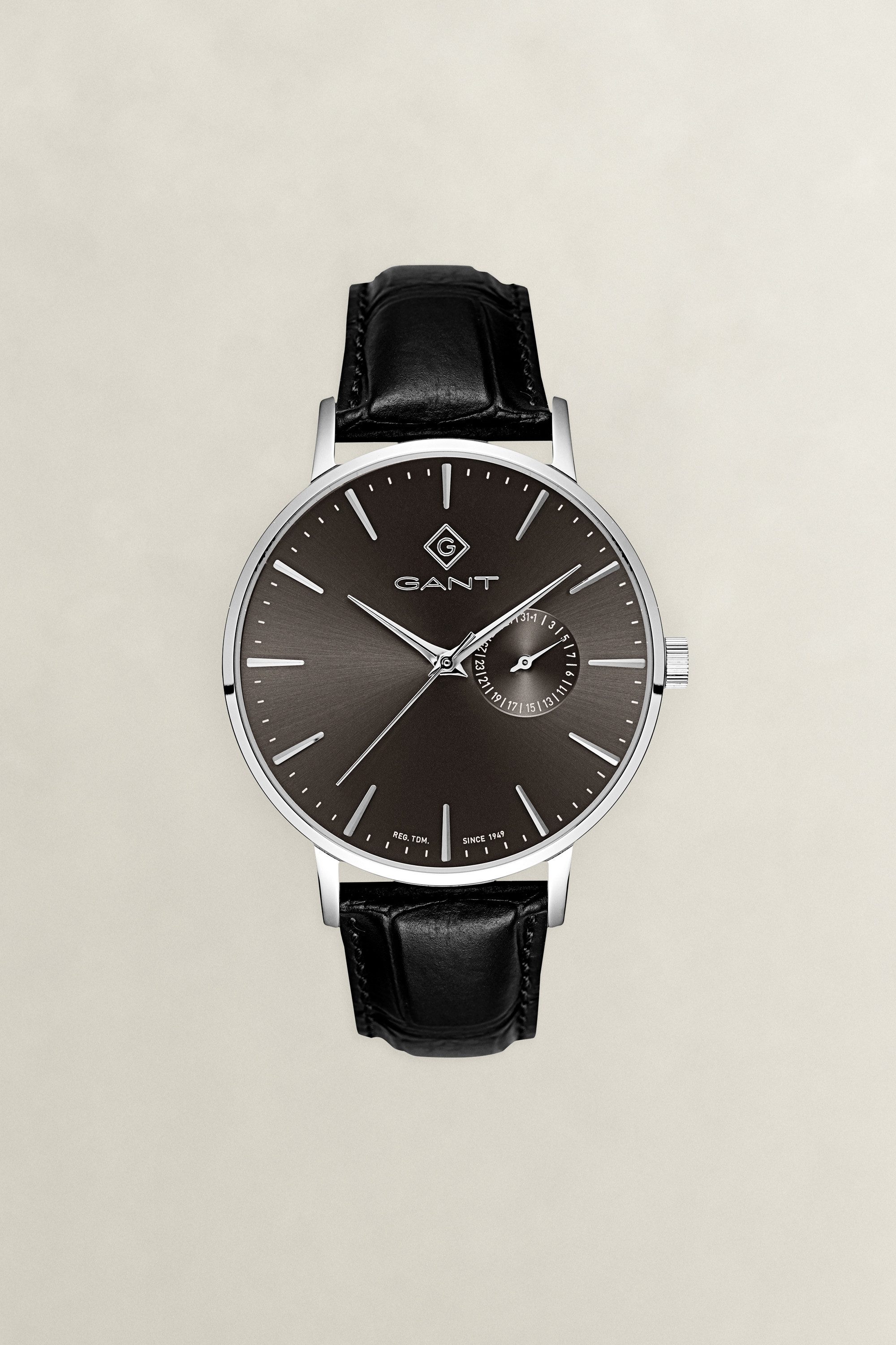 Gant Quarzuhr Park Hill III G105002, Armbanduhr, Herrenuhr, Lederarmband, analog, Tag