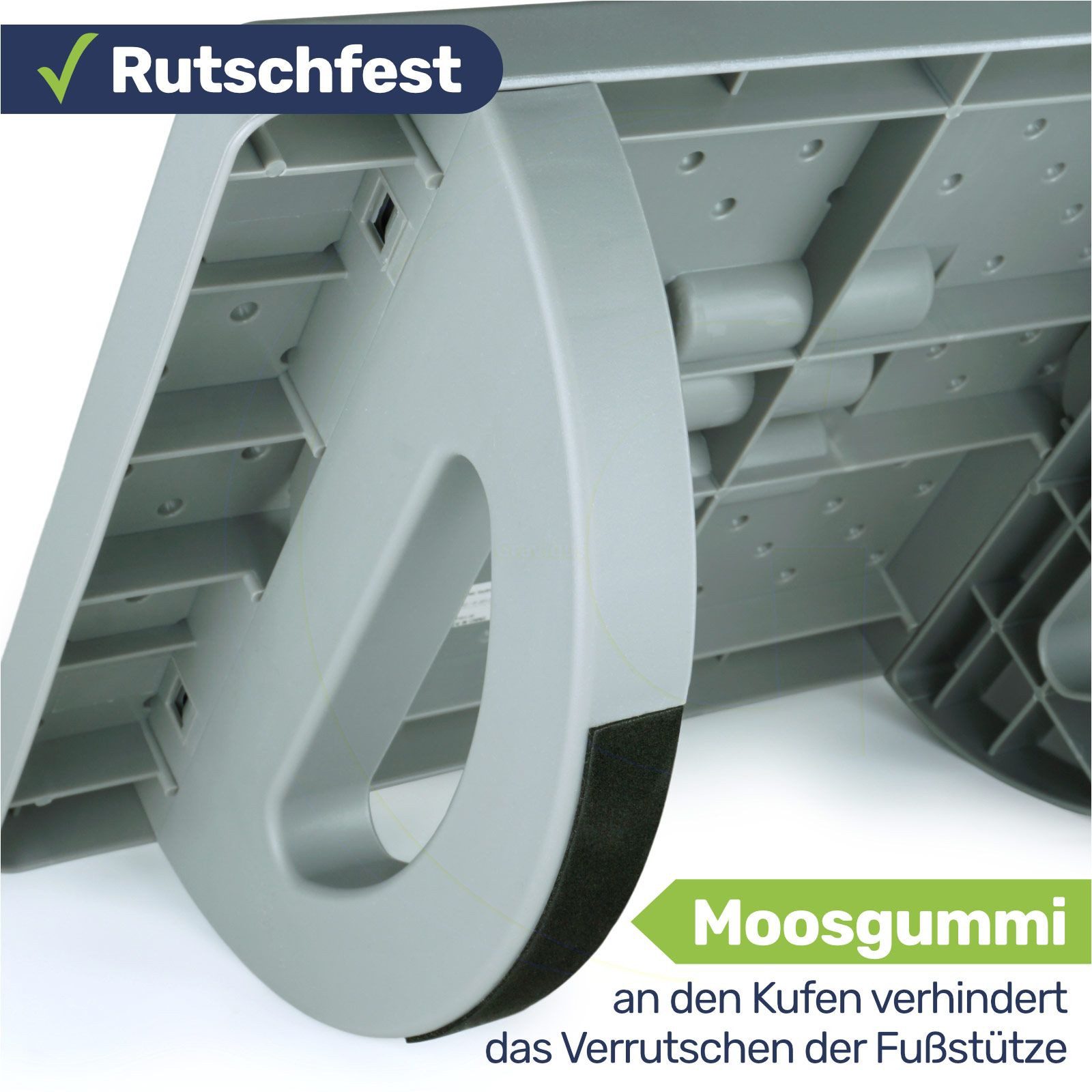 Gravidus Fußhocker Ergonomische Fußablage mit Rollenmassage