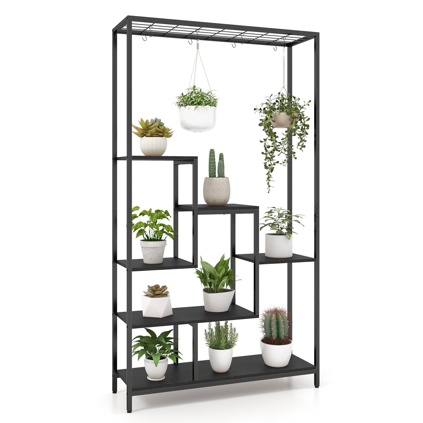COSTWAY Blumenständer, Pflanzenständer 6 Etagen Metall günstig online kaufen