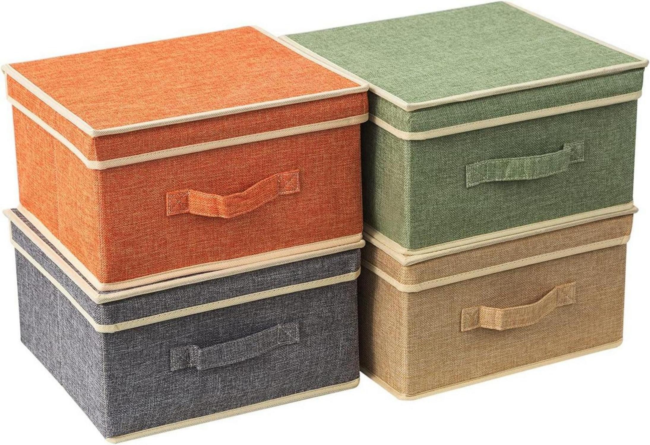 LuxusKollektion Aufbewahrungsbox Aufbewahrungsboxen mit Deckel, faltbarer günstig online kaufen