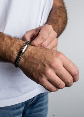 Akitsune Armband Portus Nylonarmband Mattschwarz - Schwarz-Gelb 22cm
