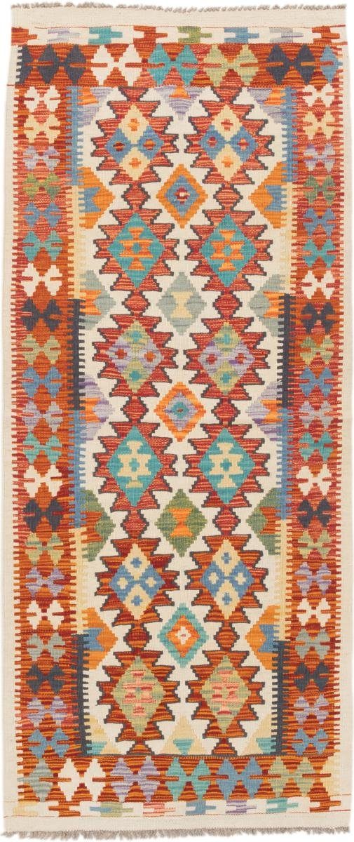 Orientteppich Kelim Afghan 83x194 Handgewebter Orientteppich Läufer, Nain Trading, rechteckig, Höhe: 3 mm