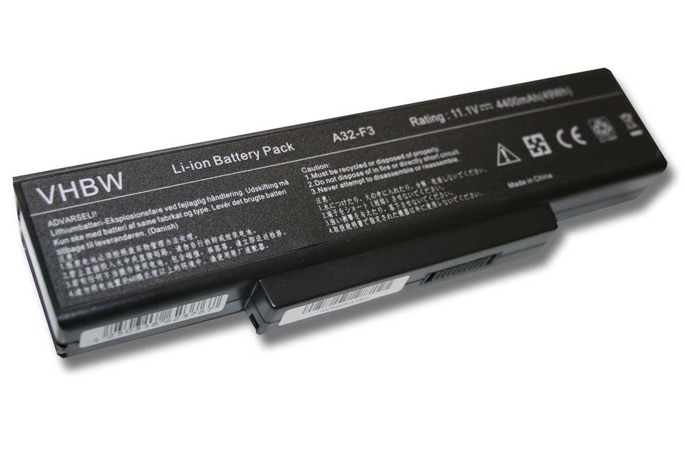 vhbw passend für Asus A9rp, F3E, F2F, F3Jm, F2Je, F3H, F3, F2, F2hf, F3Jr, Laptop-Akku 4400 mAh