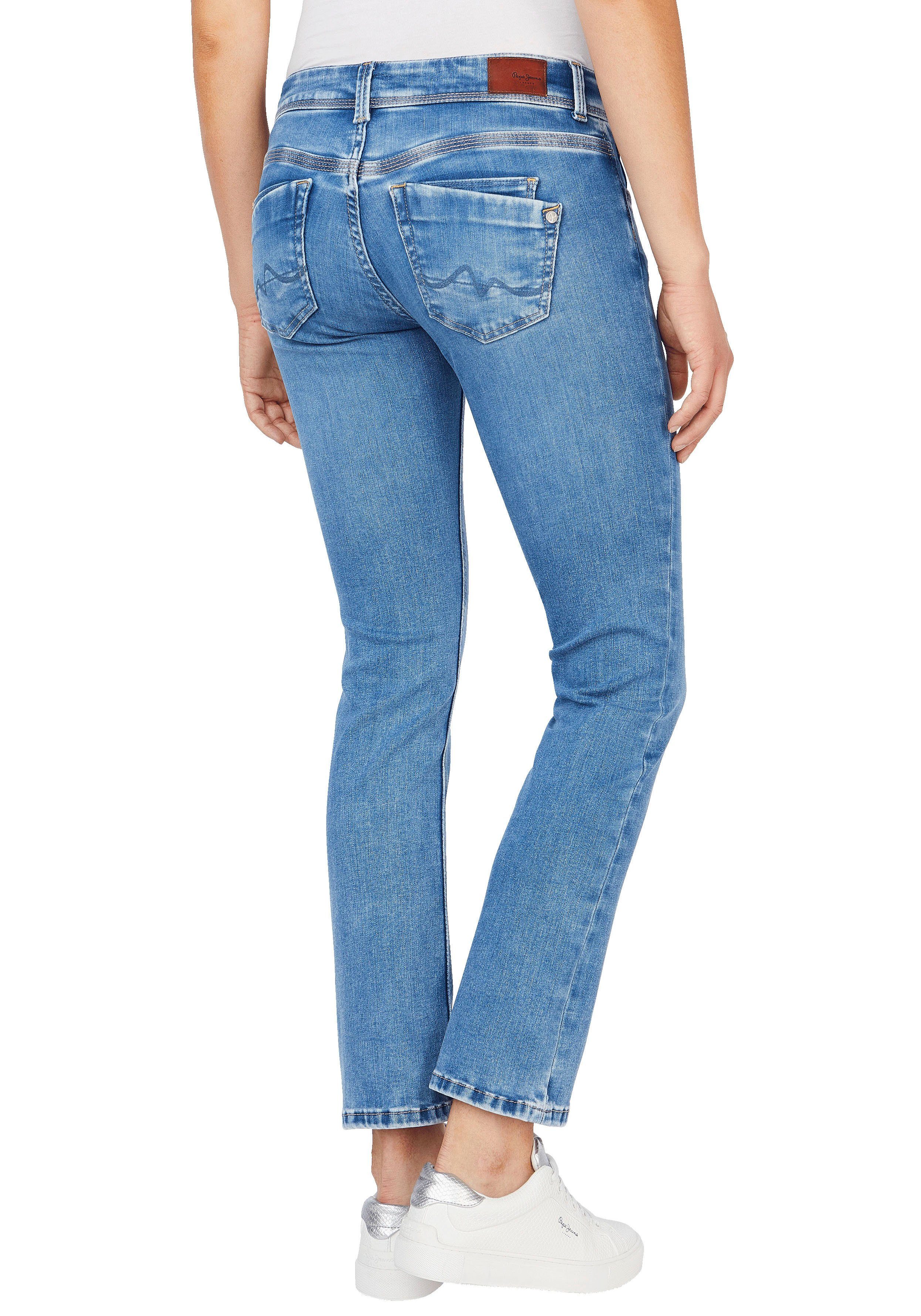 Damen Jeans Pepe Jeans Straight-Jeans SATURN mit geradem Beinverlauf und normaler Leibhöhe
