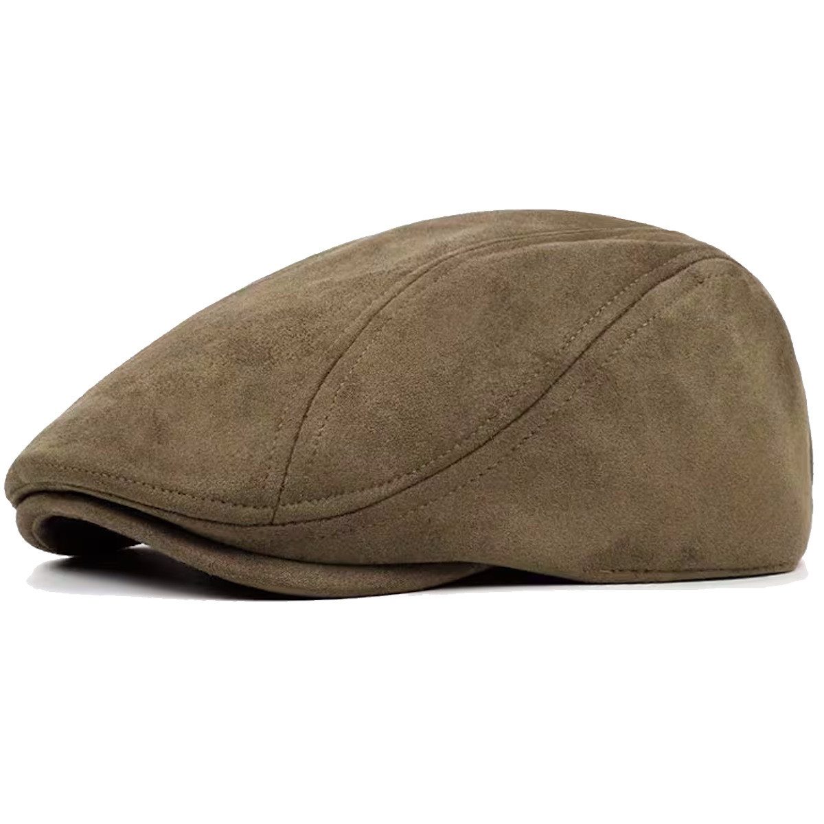Sporty Flat Cap Schirmmütze Retro Vintage Schirmmütze Schiebermütze Wildleder Optik