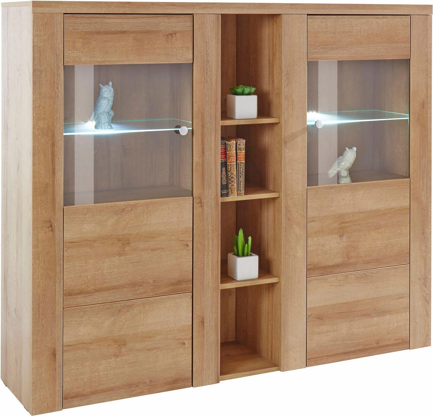 Helvetia Highboard Larona, 155cm eiche riviera