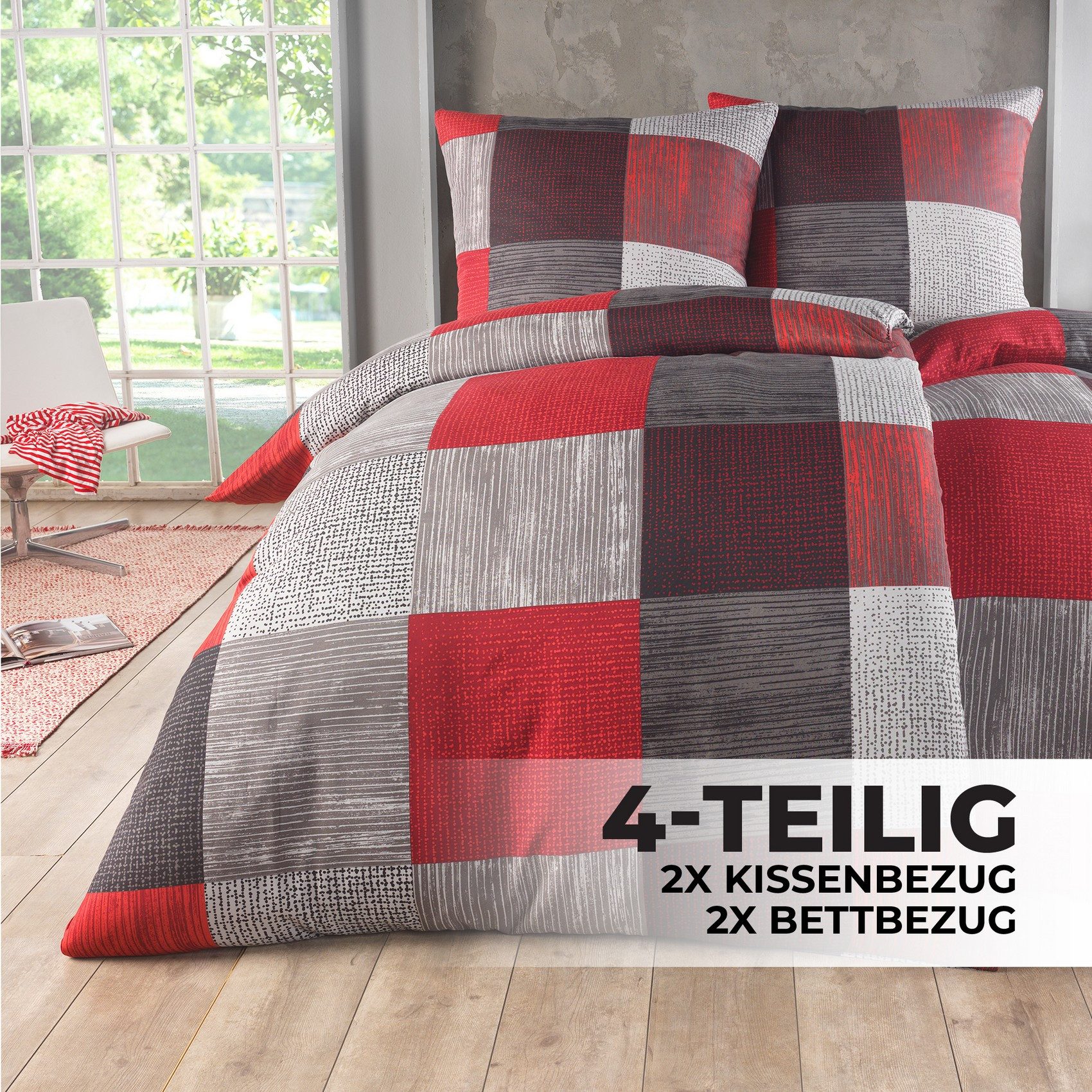Kuscheli Bettwäsche 2x 135x200 + 2x günstig online kaufen