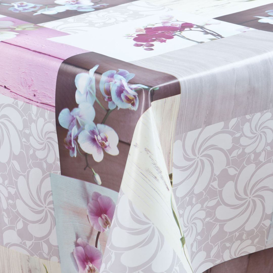 laro Tischdecke Wachstuch-Tischdecken Abwaschbar Orchidee rechteckig