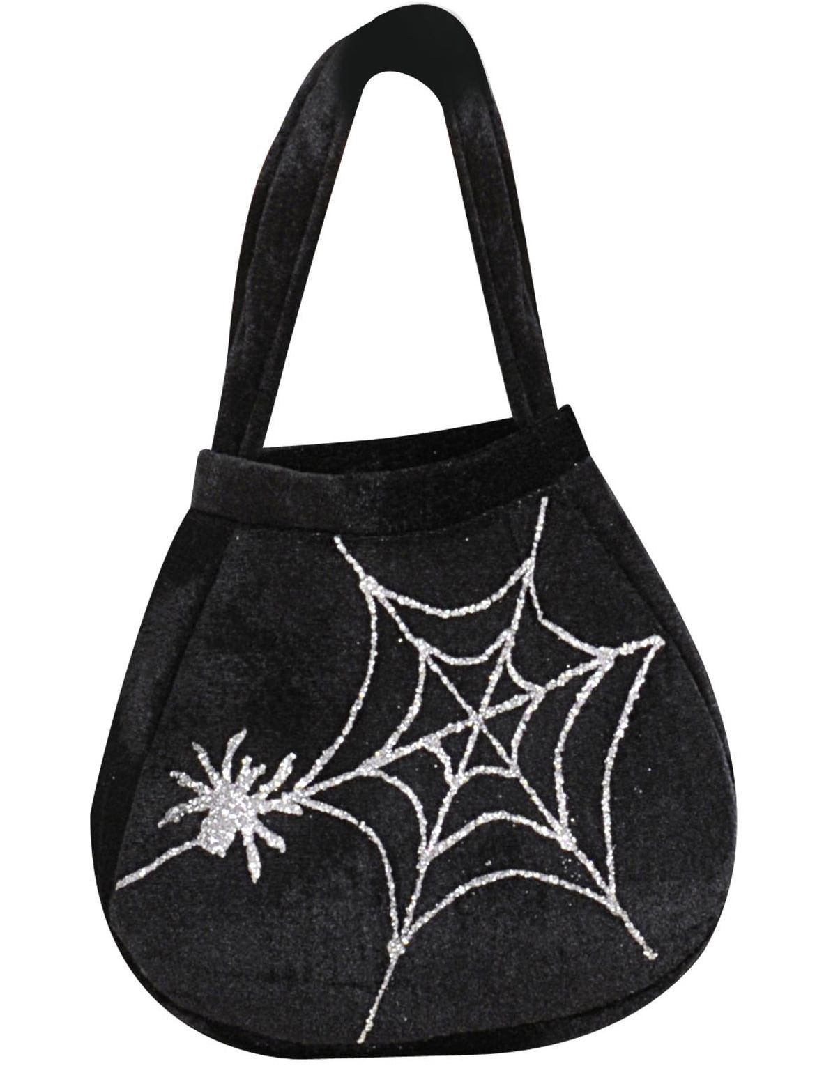 Widmann S.r.l. Kostüm Hexe Halloween-Handtasche Spinnennetz schwarz