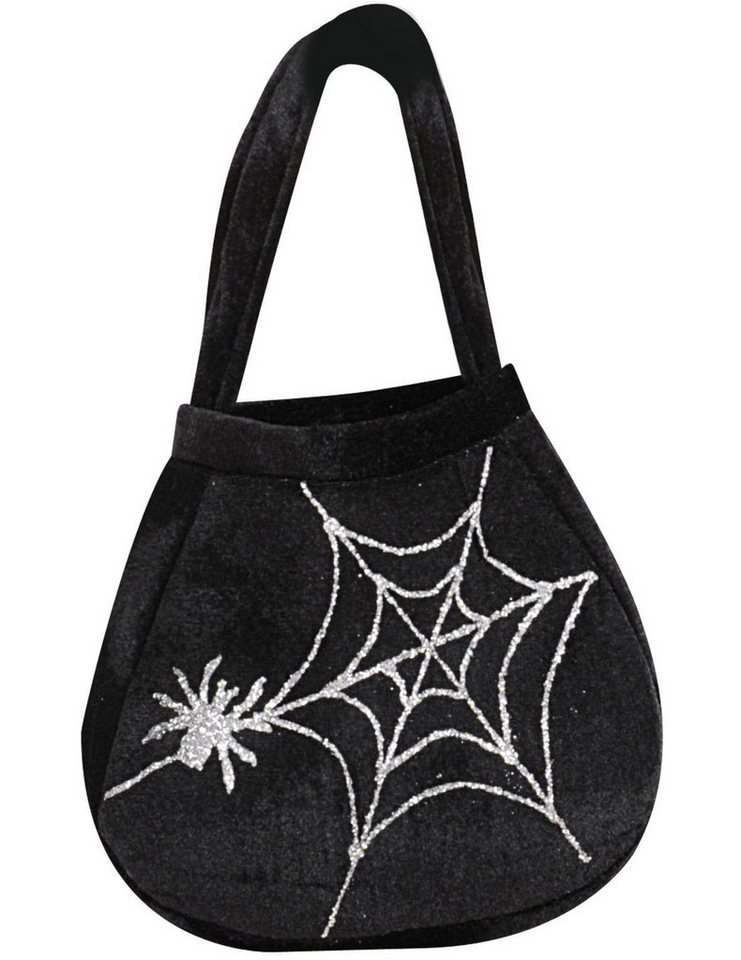Widmann S.r.l. Kostüm Hexe Halloween-Handtasche Spinnennetz schwarz