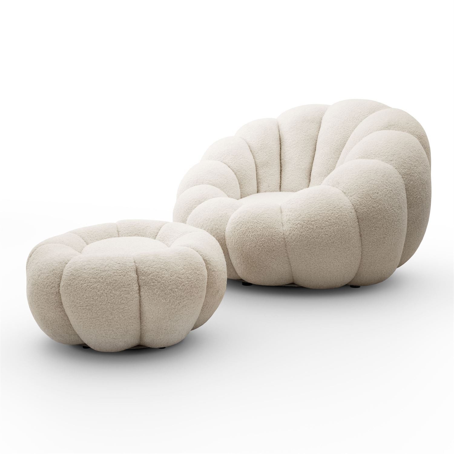 Lookway Drehsessel FLUFFY mit Fußhocker Bequemer günstig online kaufen