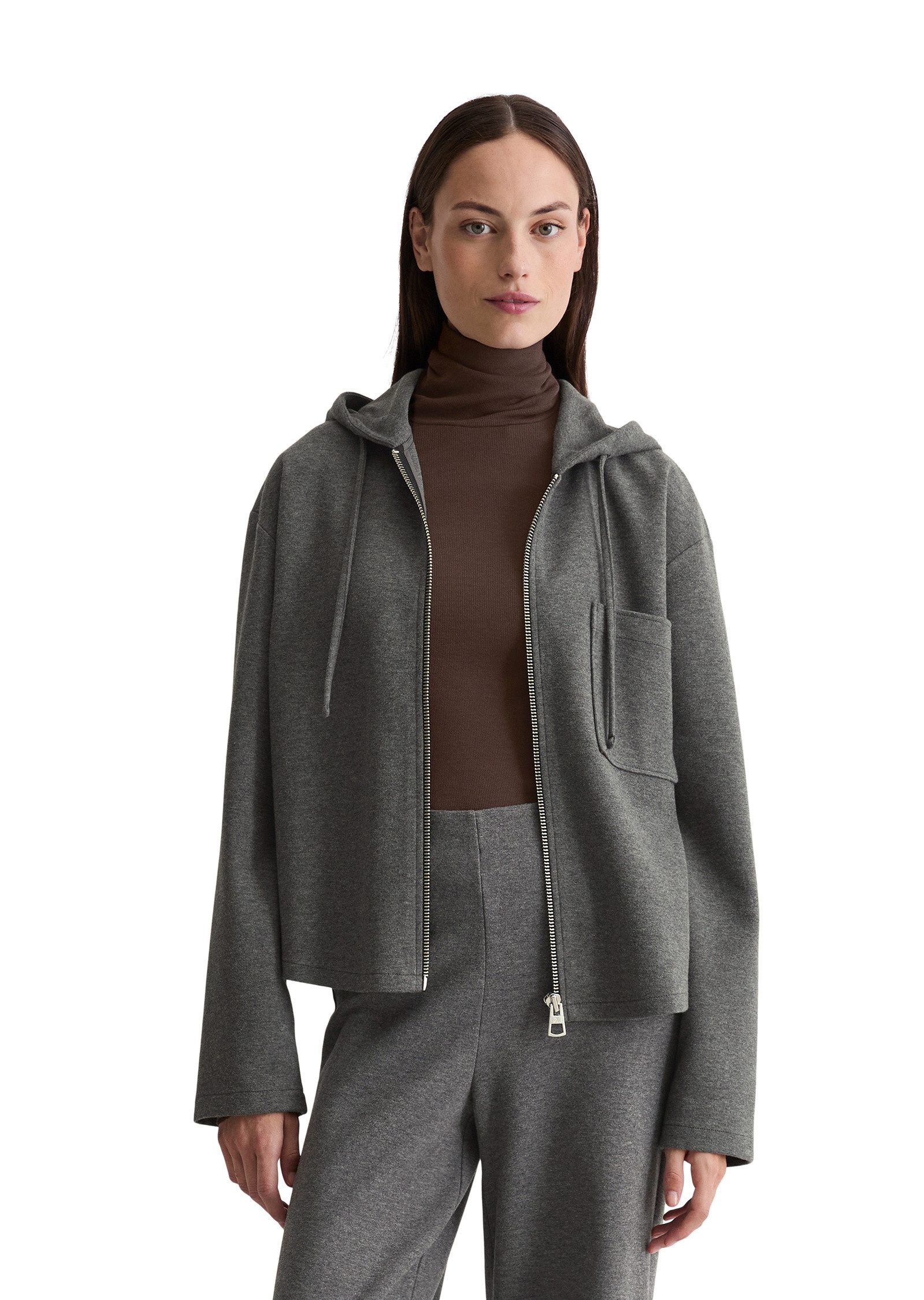 Marc O'Polo Sweatjacke aus kompaktem Interlockjersey günstig online kaufen