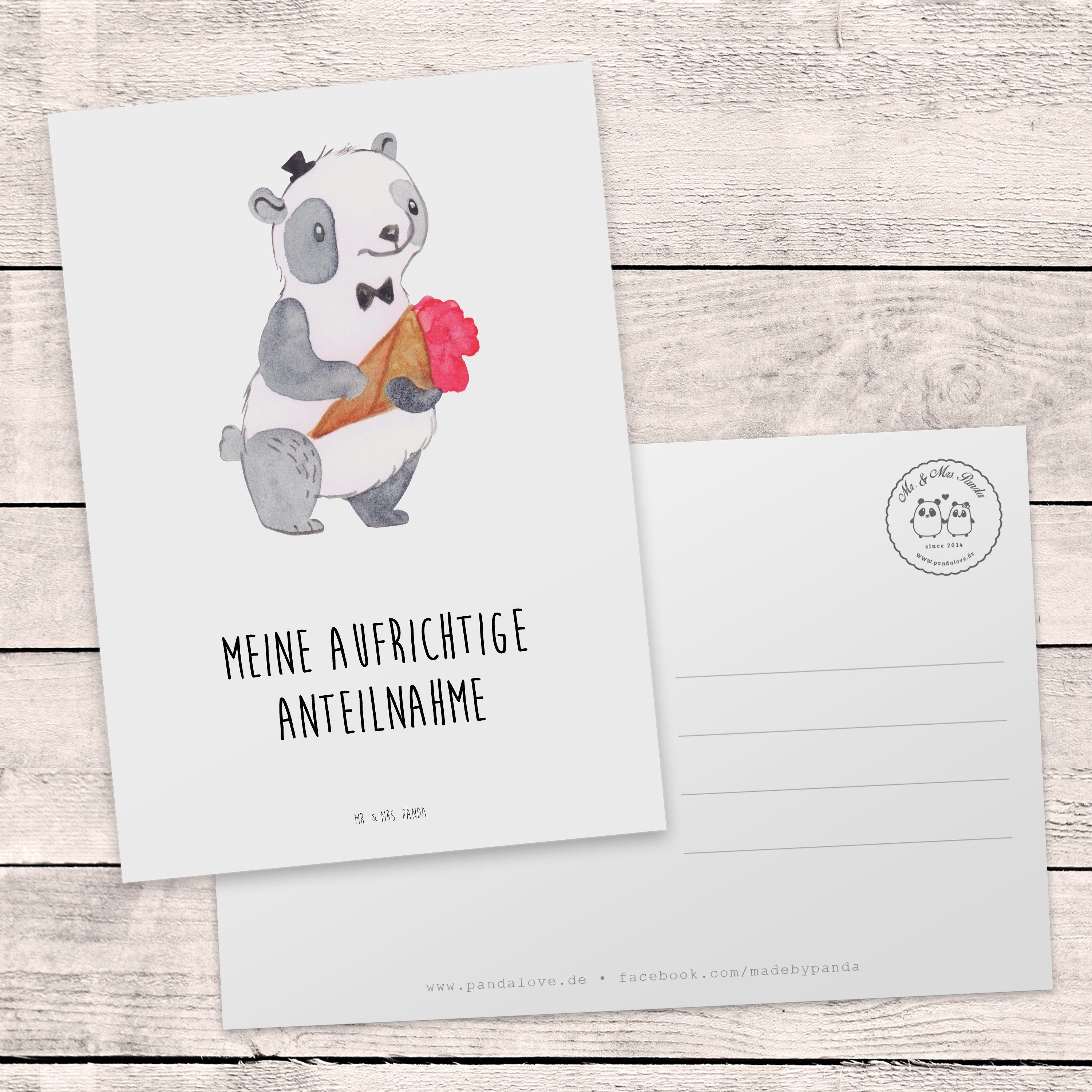 Mr. & Mrs. Panda Beileidskarte - Anteilnahme Trauer, Panda Trauerkarte, - Tod, Beil Weiß Beerdigung