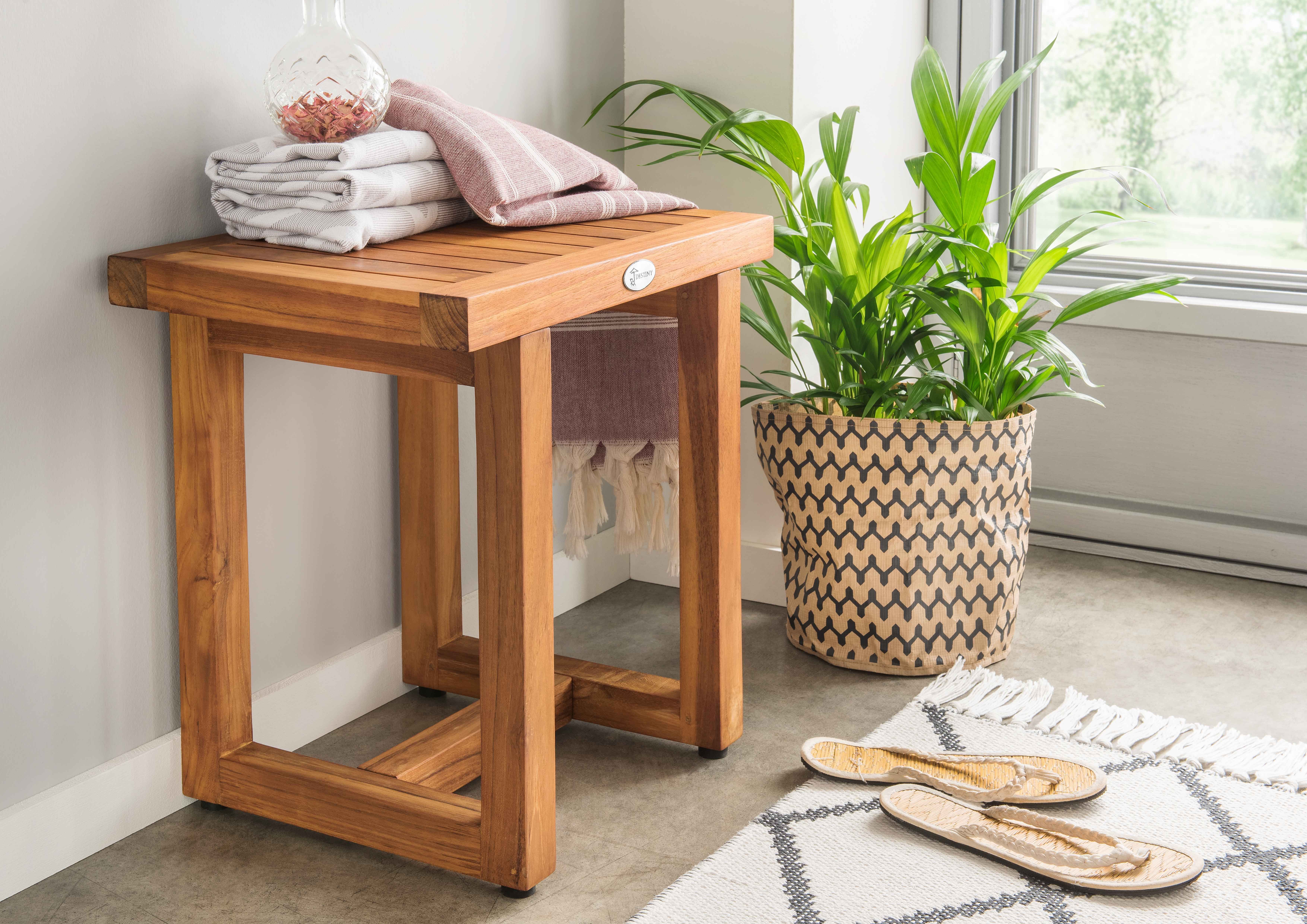 Destiny Beistelltisch SPA & LIVING, Beistelltisch rechteckig 46x33x46cm, Teak