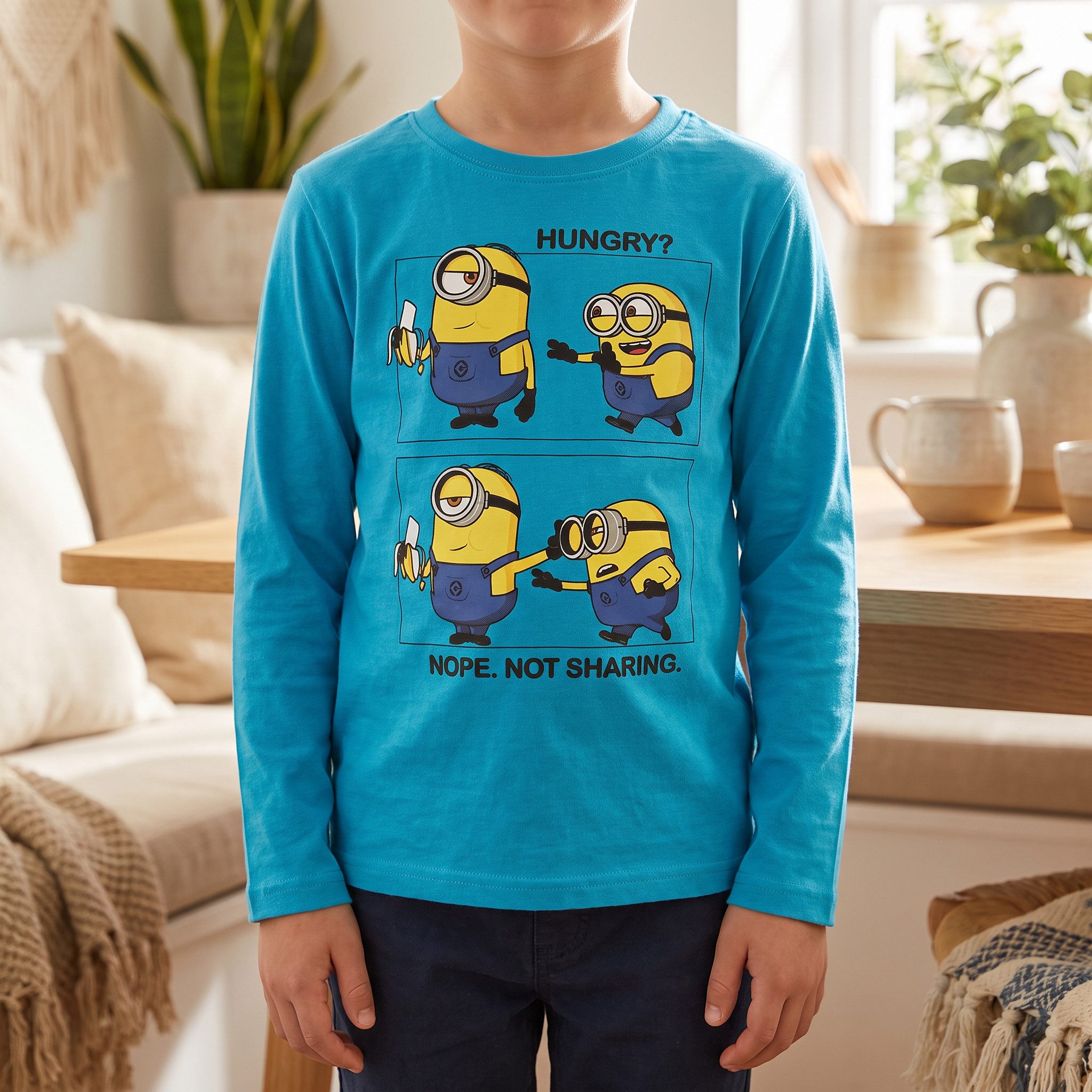 Minions Langarmshirt Die Minions Kinder Jungen langarm Shirt Langarmshirt 100% Baumwolle, Gr. 104-134 – Bild 4 von 5