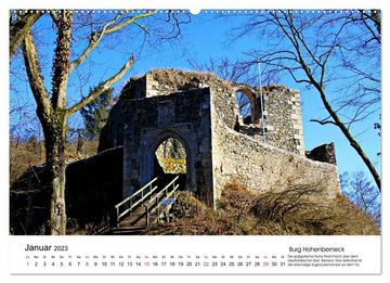 CALVENDO Wandkalender Deutschlands Burgen - eindrucksvolle Ruinen (Premium, hochwertiger DIN A2 Wandkalender 2023, Kunstdruck in Hochglanz)