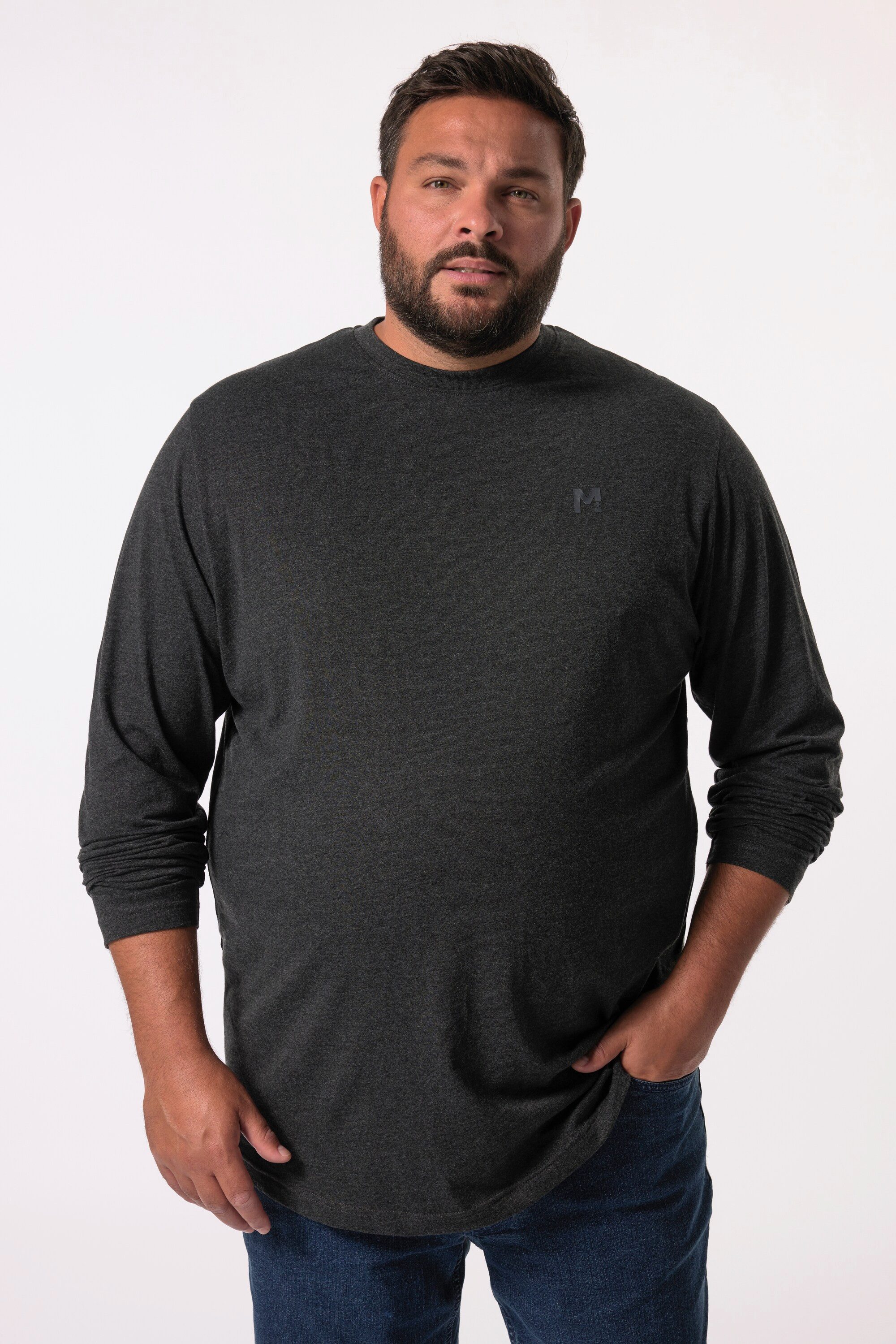 Men Plus T-Shirt Men+ Langarmshirt Basic günstig online kaufen