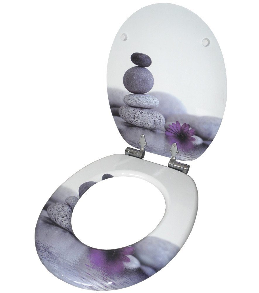Sanilo Badaccessoire-Set 6-teilig Energy Stones, WC-Sitz mit Absenkautomatik, Badteppich 70 x 110 cm, Waschbeckenstöpsel, Badewannenstöpsel, Seifenspender, WC-B – Bild 3 von 5