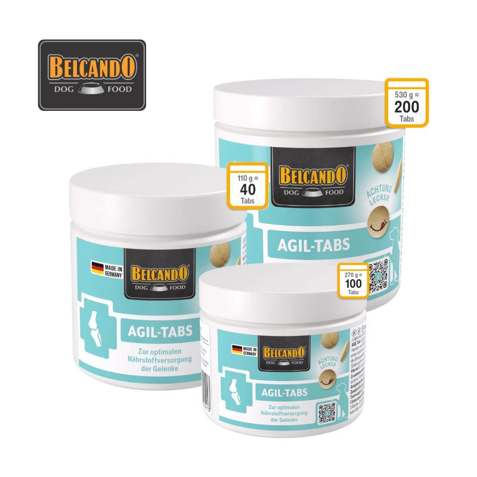 Belcando Vetline Agil Tabs zur Unterstützungs des Bewegungsapparats, Ergänzungsfuttermittel für: Hunde