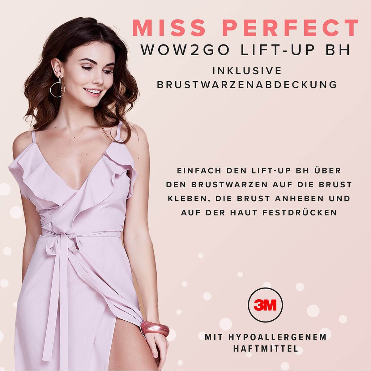 Miss Perfect Klebe-BH W2G100056 Selbstklebender Papierfolien BH und Lift-up BH rückenfrei & unsichtbar