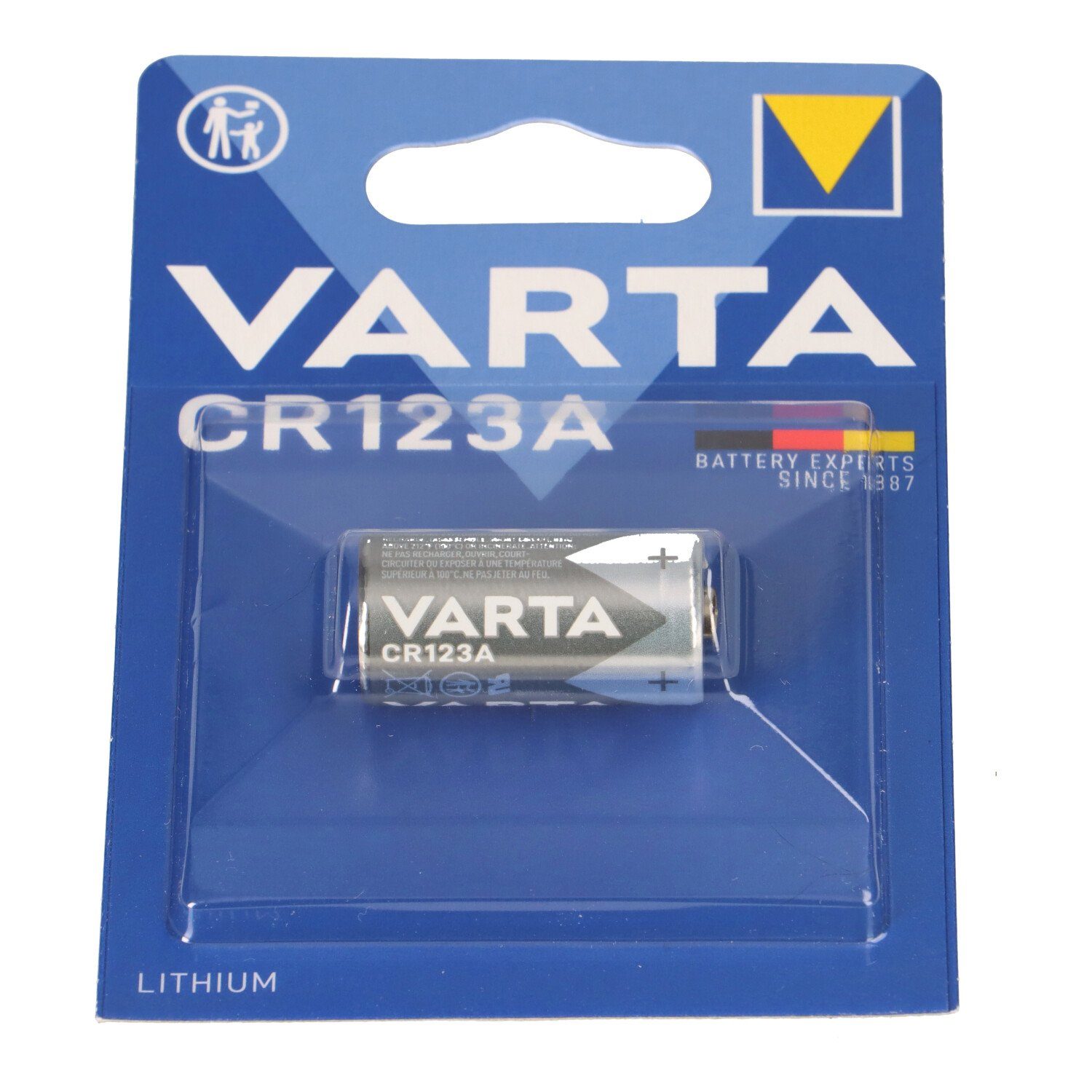 CR123A Batterie VARTA 1480mAh Photobatterie Blister 1er 2x 3V Lithium Varta