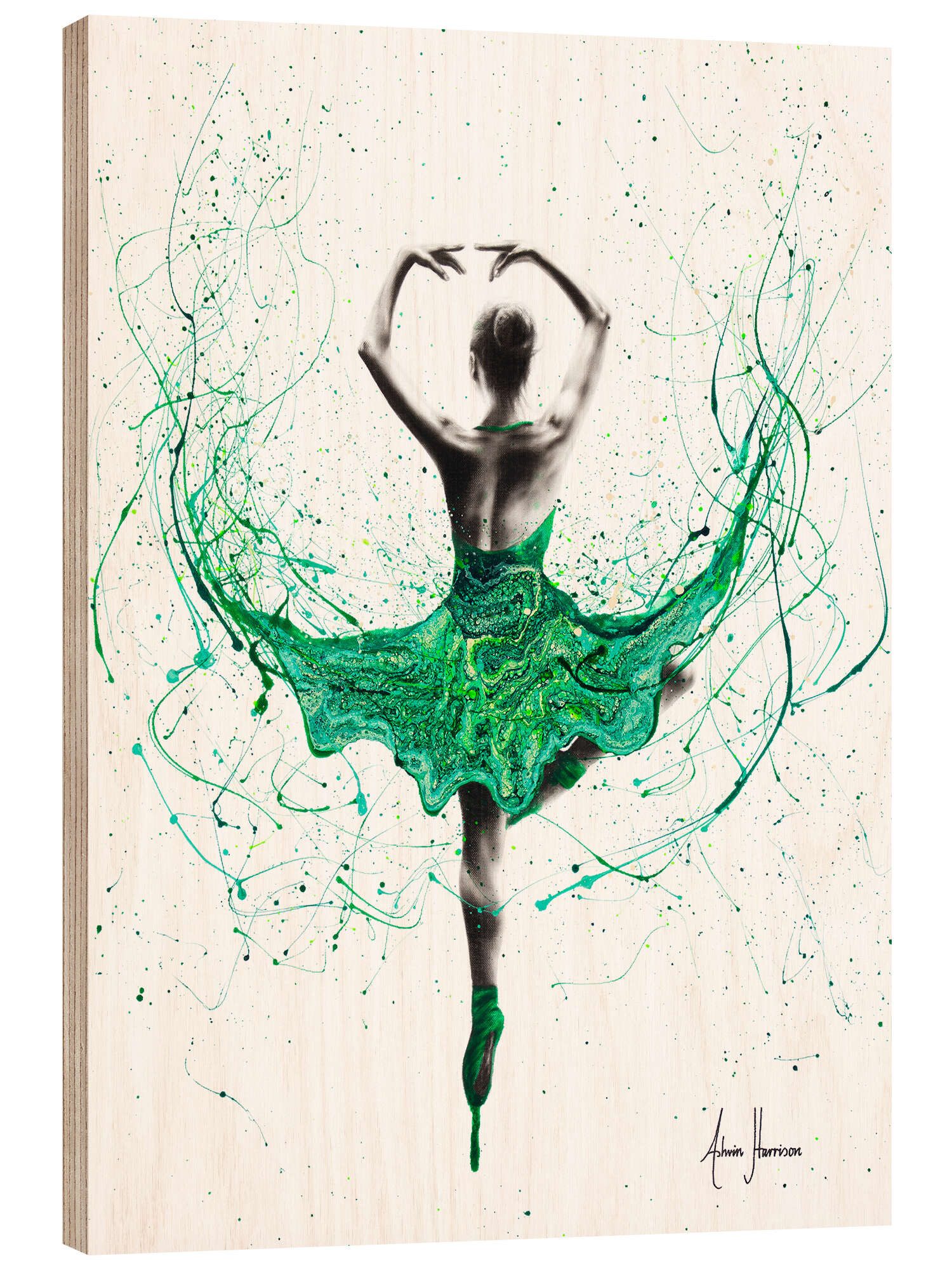 Posterlounge Wandbild Balletttänzerin in Smaragd, Ashvin Harrison 2016-2022 Collection, erhältlich als Poster, Leinwandbild, Wandsticker oder Acrylglasbild