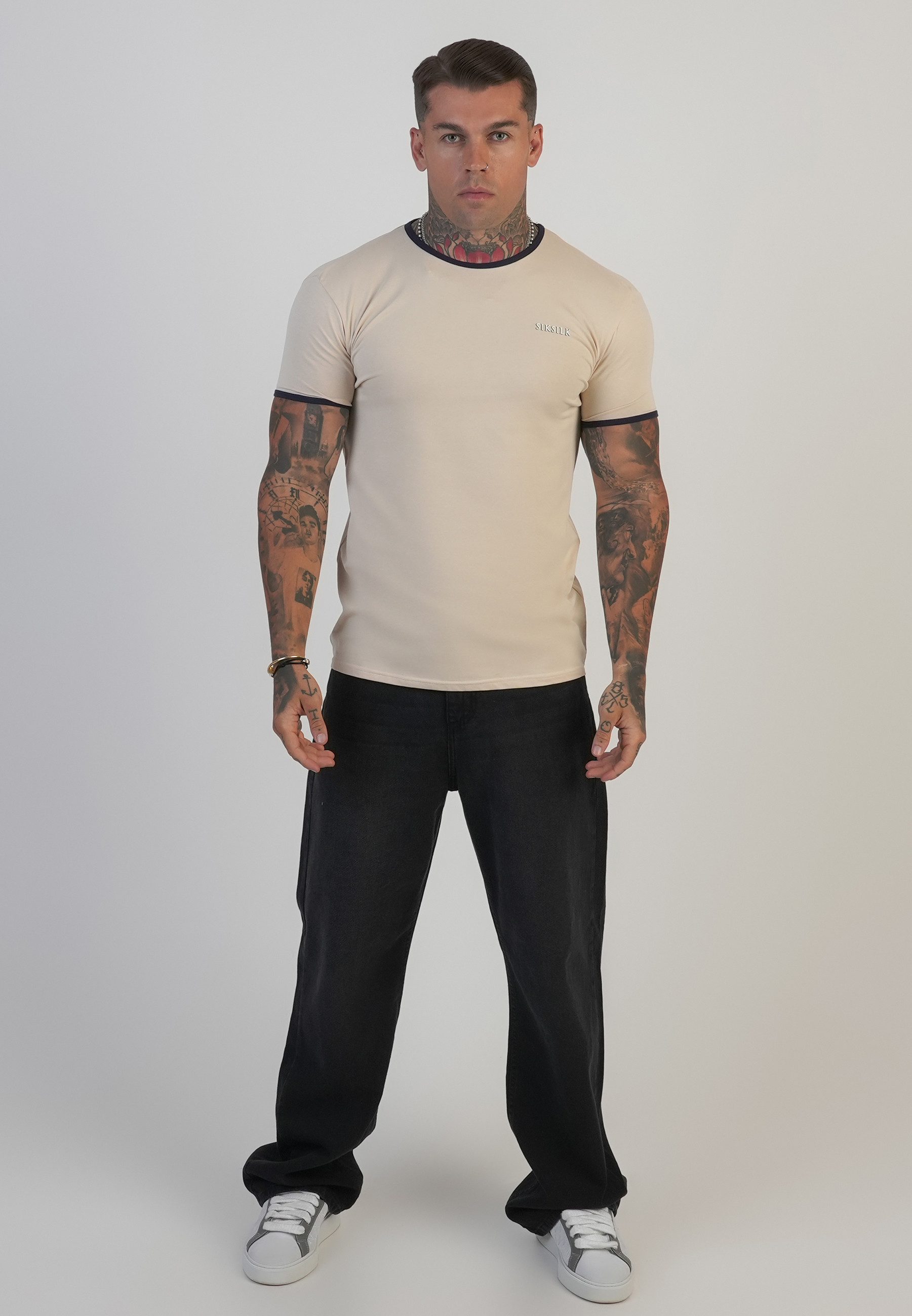 Siksilk T-Shirt SikSilk Herren Ringer T-Shirt