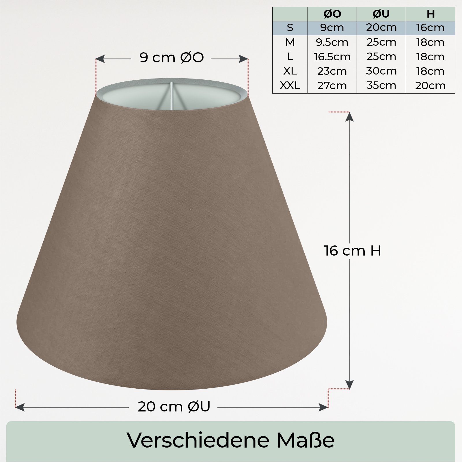 Wogati Lampenschirm Wogati Premium Stehlampe Lampenschirm Konisch – Bild 4 von 5