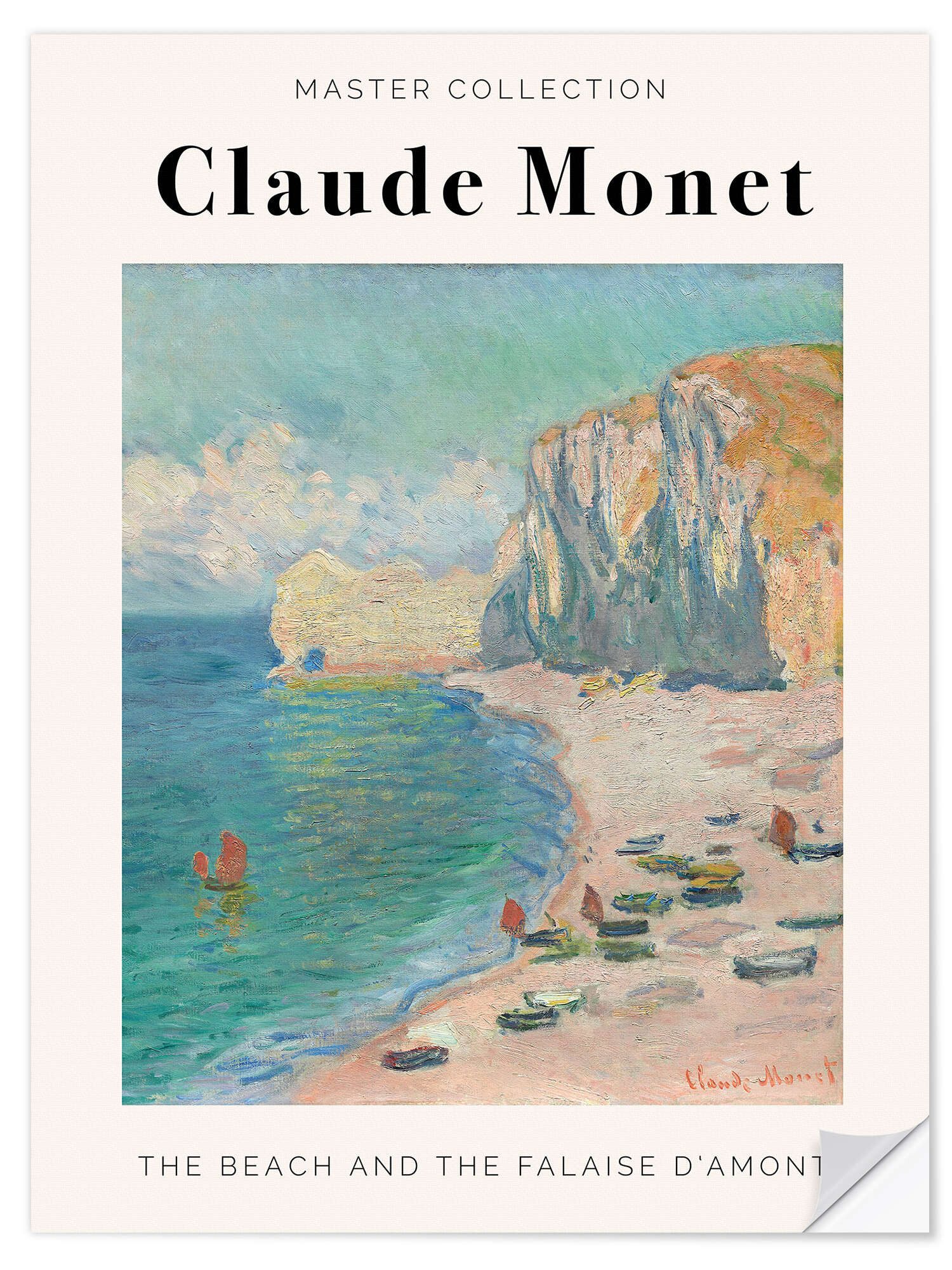 Posterlounge Wandbild The Beach and the Falaise D'Amont, Claude Monet, erhältlich als Poster, Leinwandbild, Wandsticker oder Acrylglasbild
