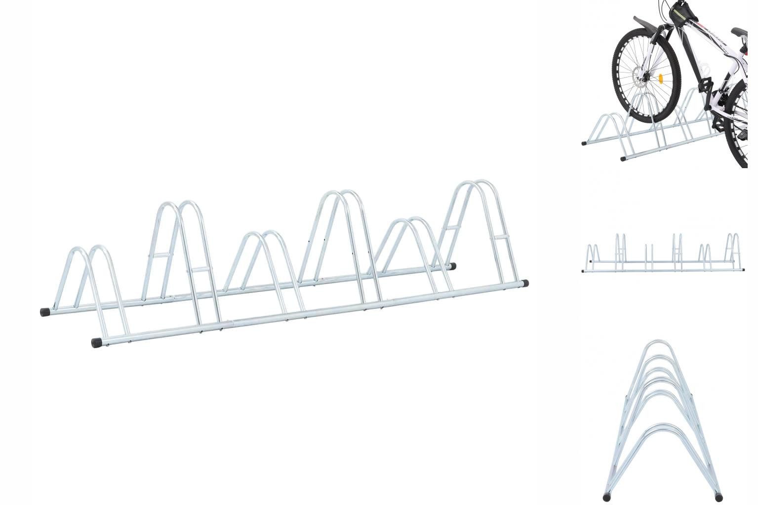 vidaXL Fahrradständer Fahrradständer für 6 Fahrräder Freistehend Verzinkter Stahl