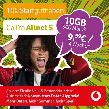 Vodafone Prepaid CallYa S 10 GB statt 6 GB 10 EUR Guthaben Prepaidkarte