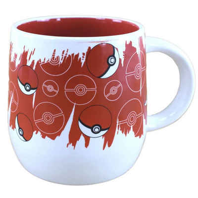 Stor Tasse Tasse mit Pokeball Motiv in Geschenkkarton ca. 360 ml Kindertasse, Keramik, authentisches Design