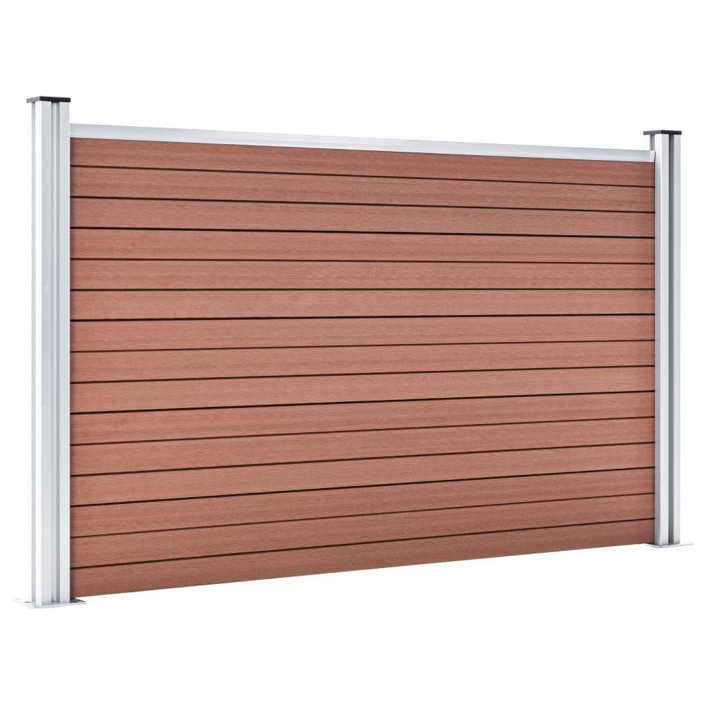 vidaXL Maschendrahtzaun Gartenzaun WPC 353x106 cm Braun, (1-St)