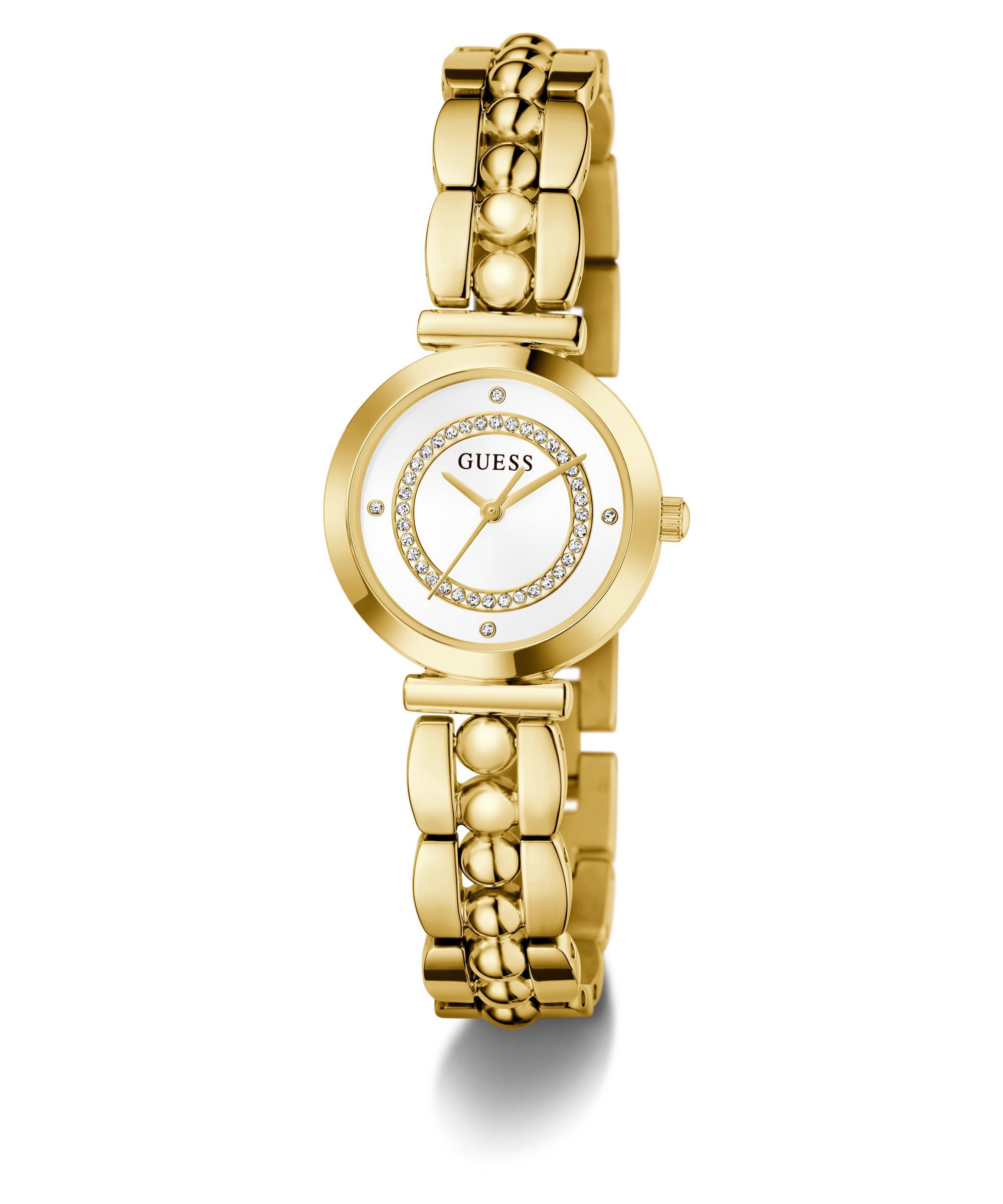 Guess Quarzuhr LEENA GW0994L2, Armbanduhr, Damenuhr, Edelstahlarmband, analog