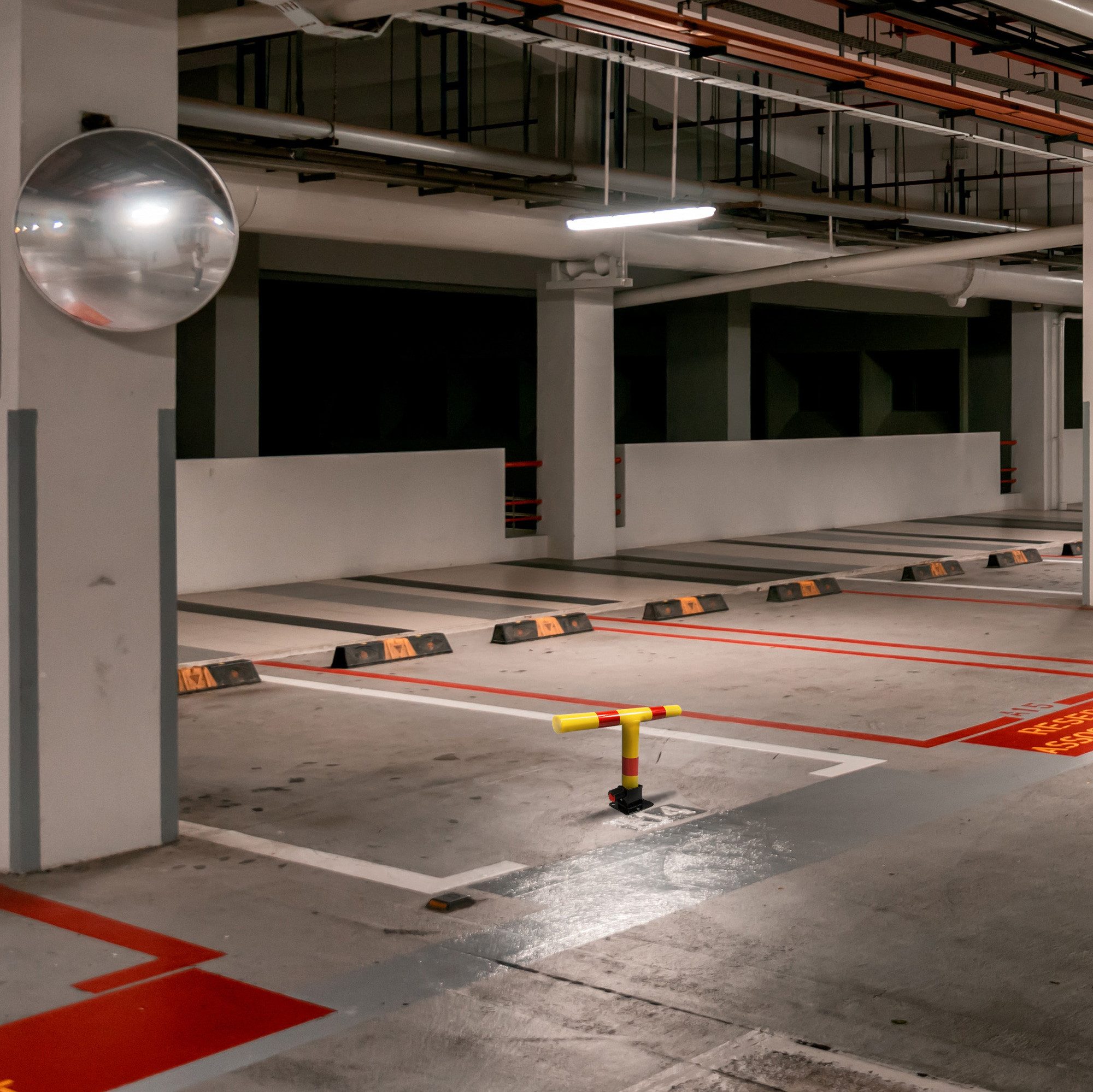 SCHMIDT security tools Absperrpfosten SCHMIDT security tools Parkbarriere klappbar Parkplatzsperre Schloss