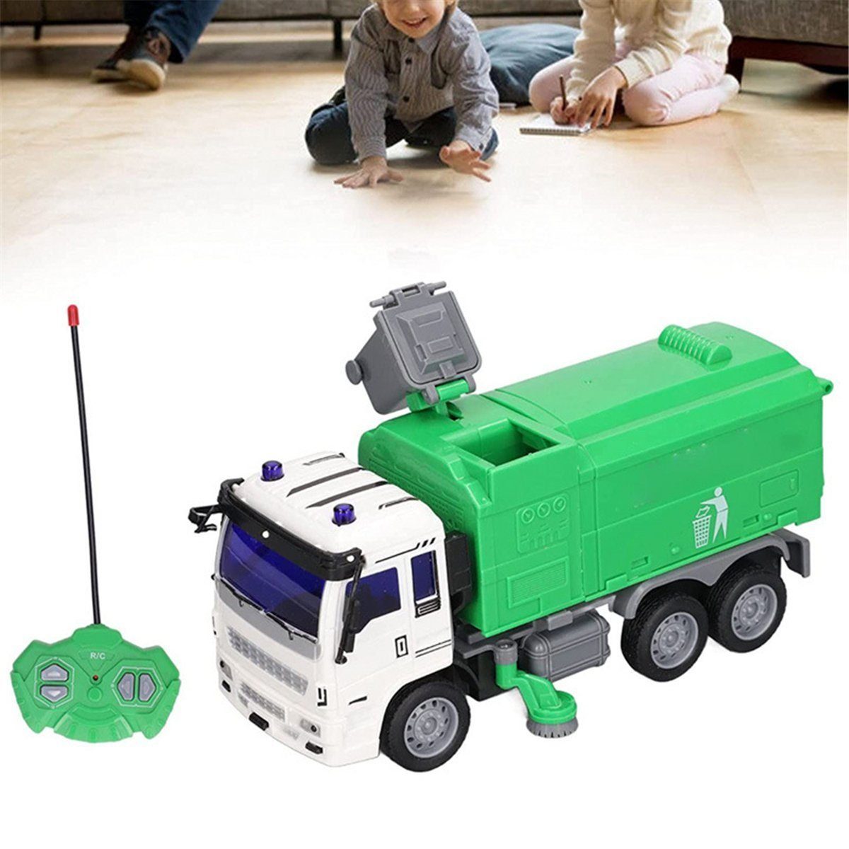 Gontence Spielzeug-Müllwagen Spielzeug-Müllwagen Großes Müllwagen-Spielzeug mit Lichtern, (1-tlg)