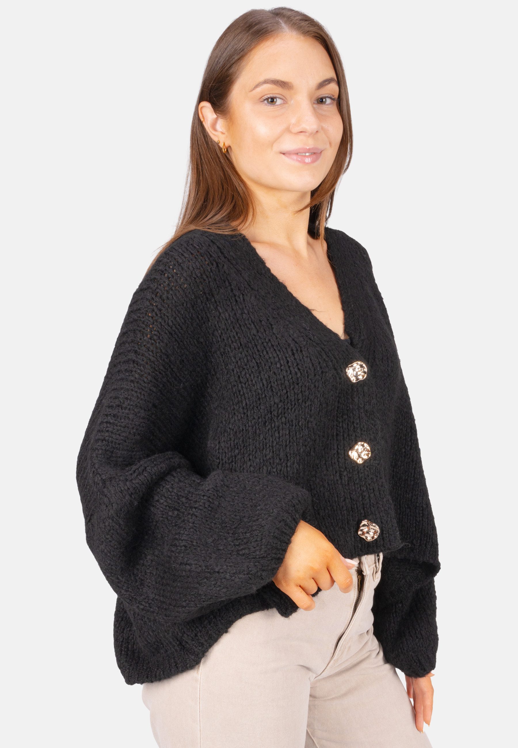 Seasons of April Cardigan JOJO (1-tlg) Damen Cardigan Strickjacke Oversize mit Knöpfen