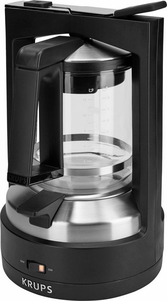 Krups Druckbrüh-Kaffeemaschine KM4689 T8, 1l Kaffeekanne, Permanentfilter,  Ausgestattet mit Sicherheitsverschluss und Permanent Filter