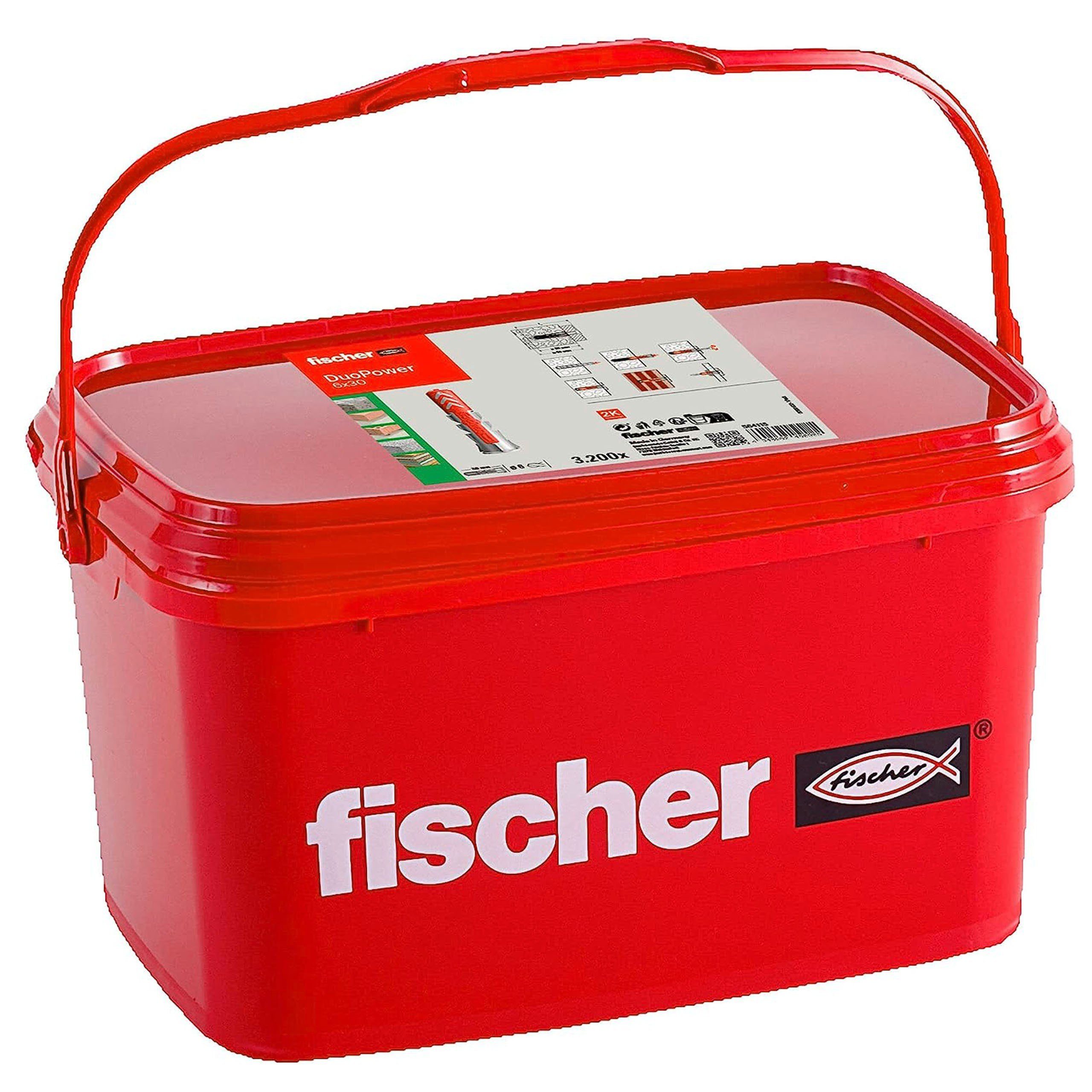fischer Dübel-Set Fischer DuoPower Universal-Dübel 6x30mm - 3200 Stück, (3200-tlg)
